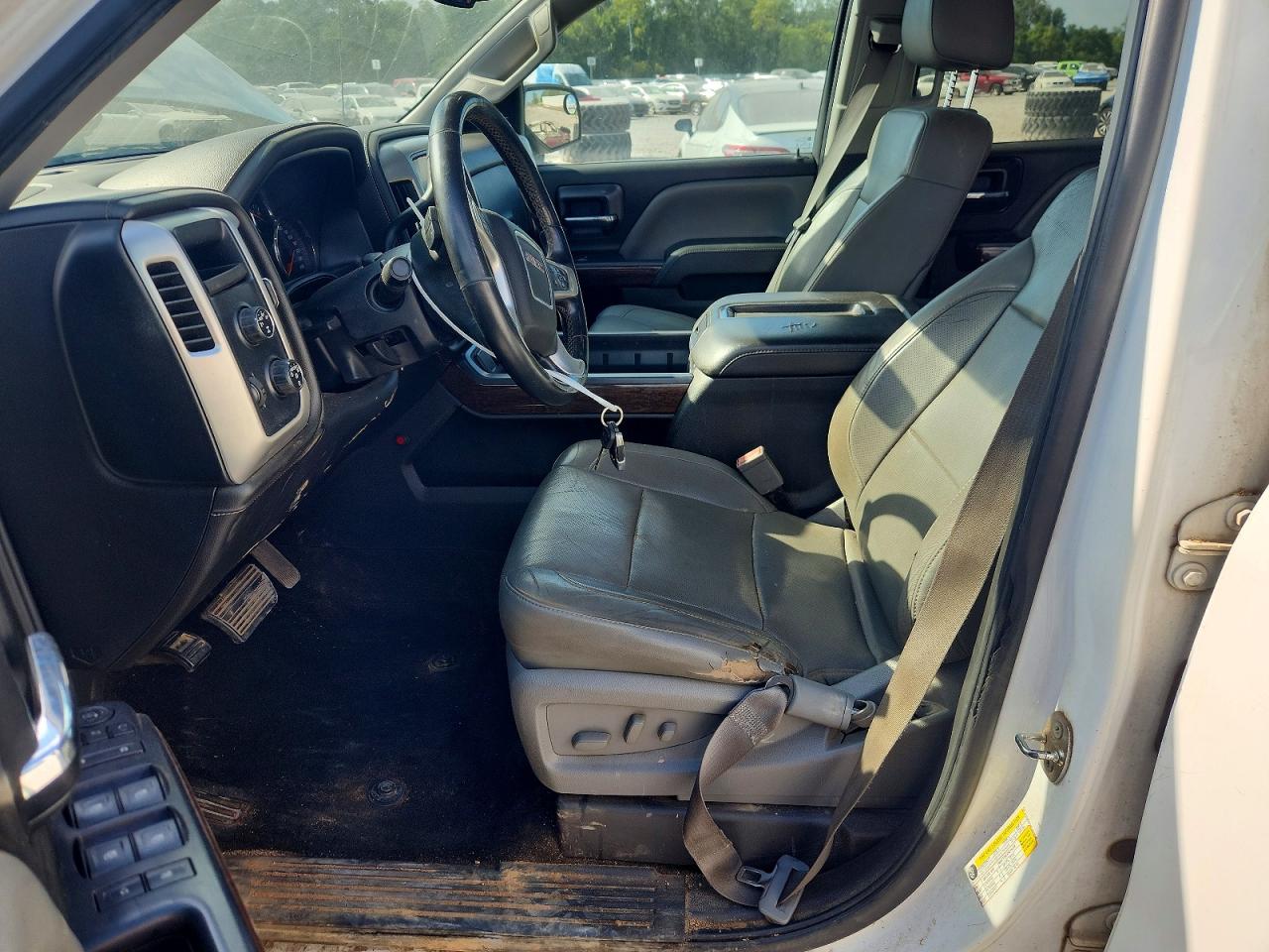 2015 Gmc Sierra K1500 Slt White vin: 3GTU2VEC9FG276046