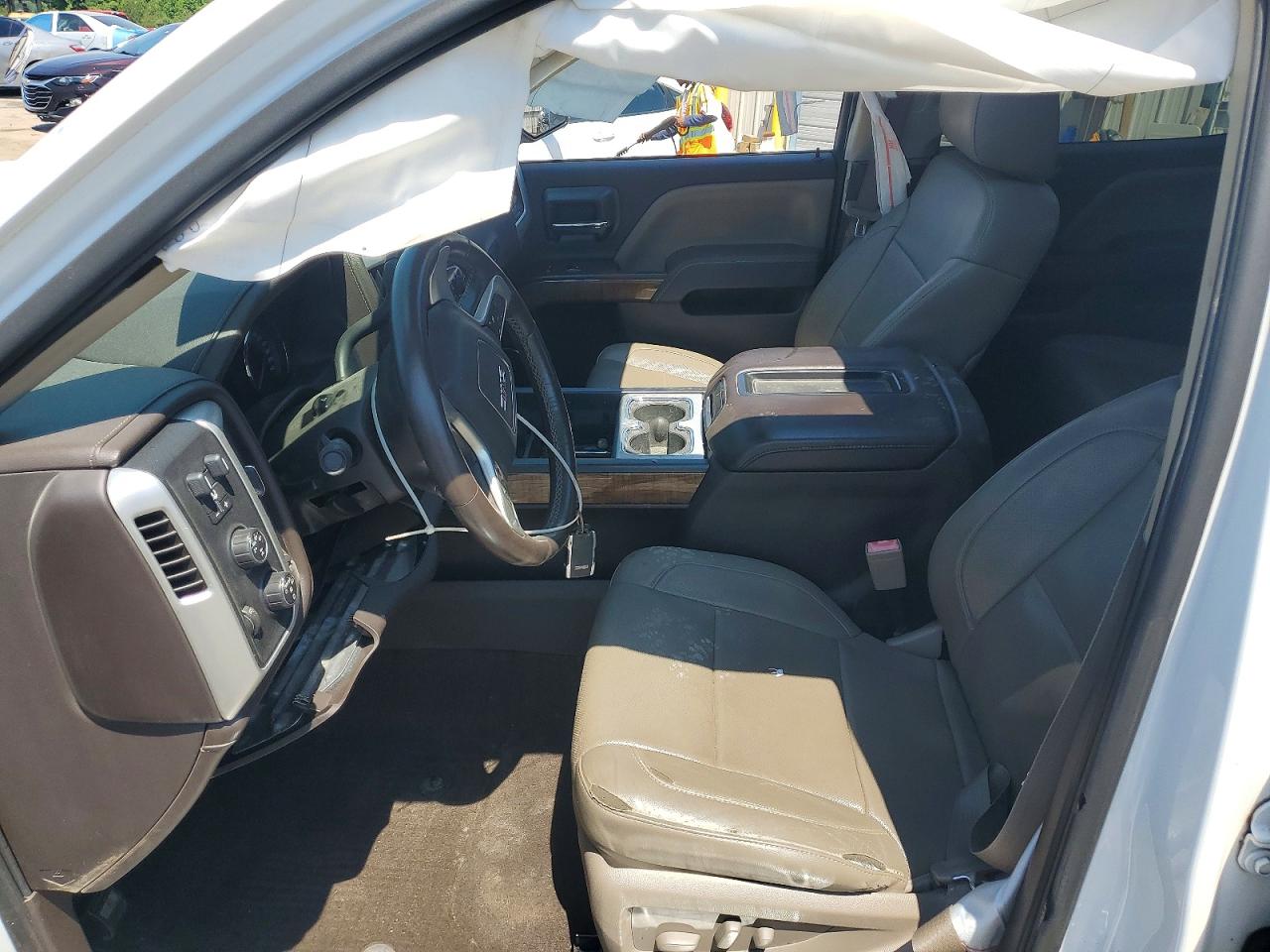 2015 Gmc Sierra K1500 Slt White vin: 3GTU2VEC9FG279822