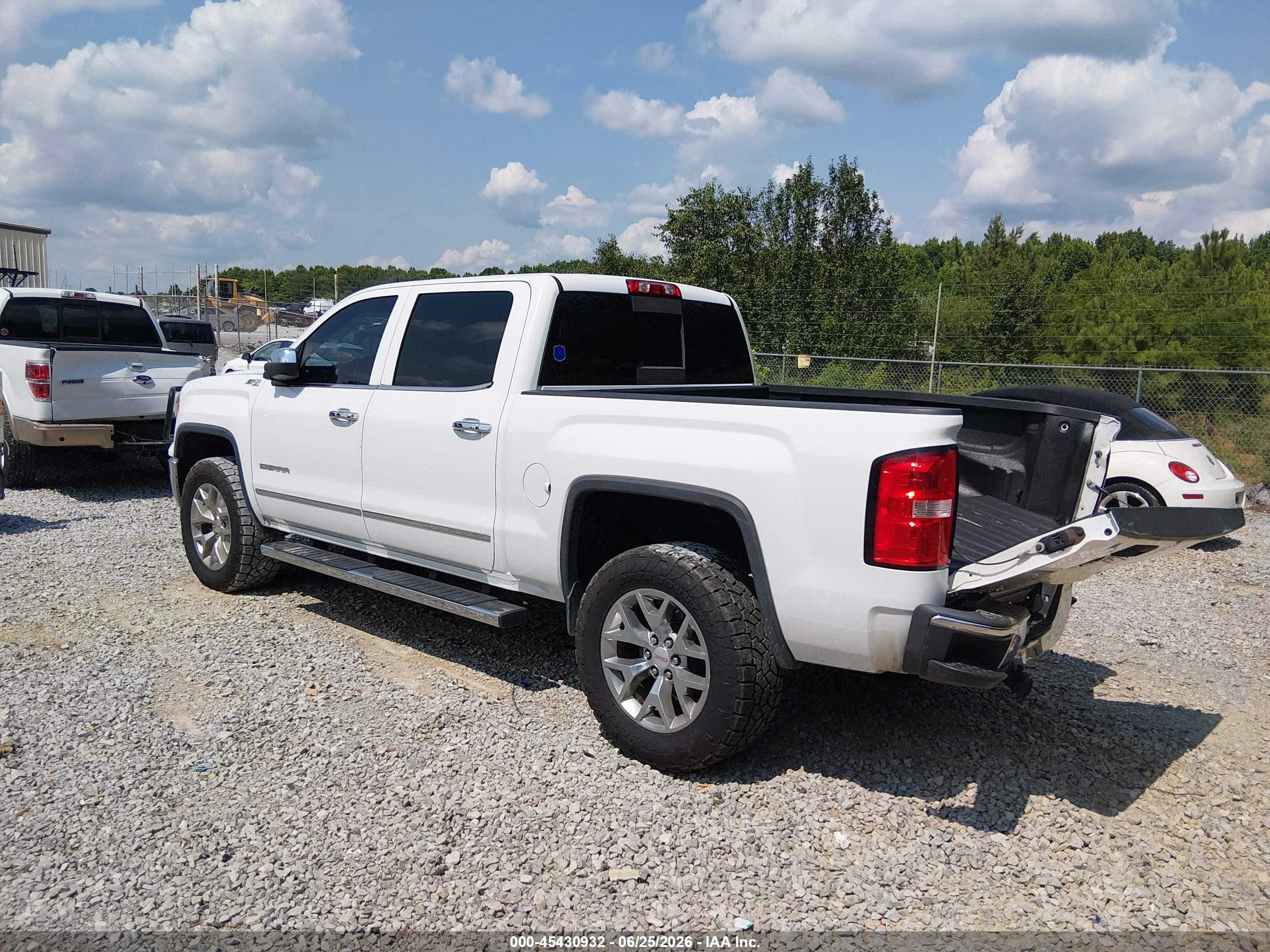 2015 Gmc Sierra 1500 Slt White vin: 3GTU2VEC9FG290867