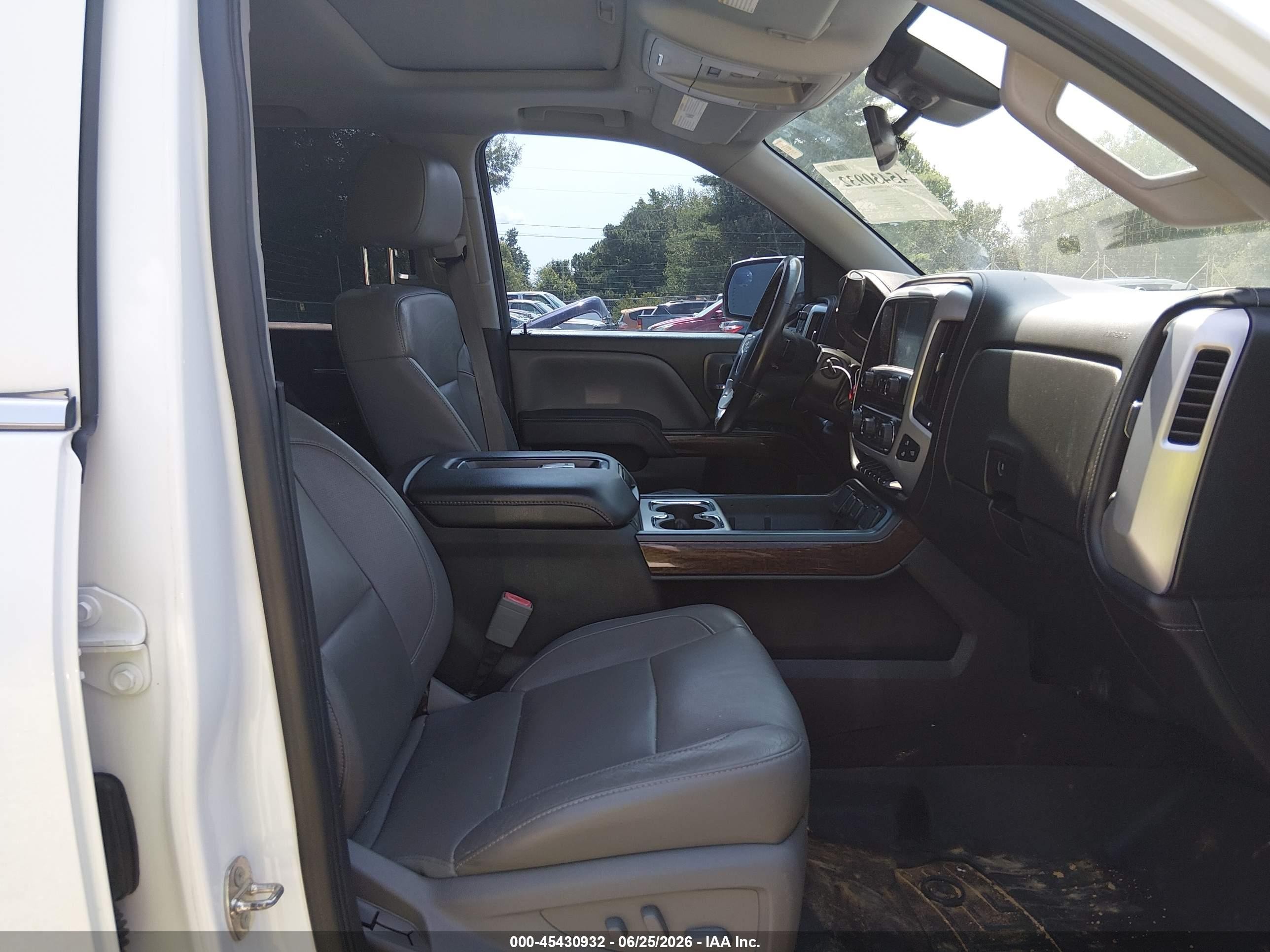 2015 Gmc Sierra 1500 Slt White vin: 3GTU2VEC9FG290867