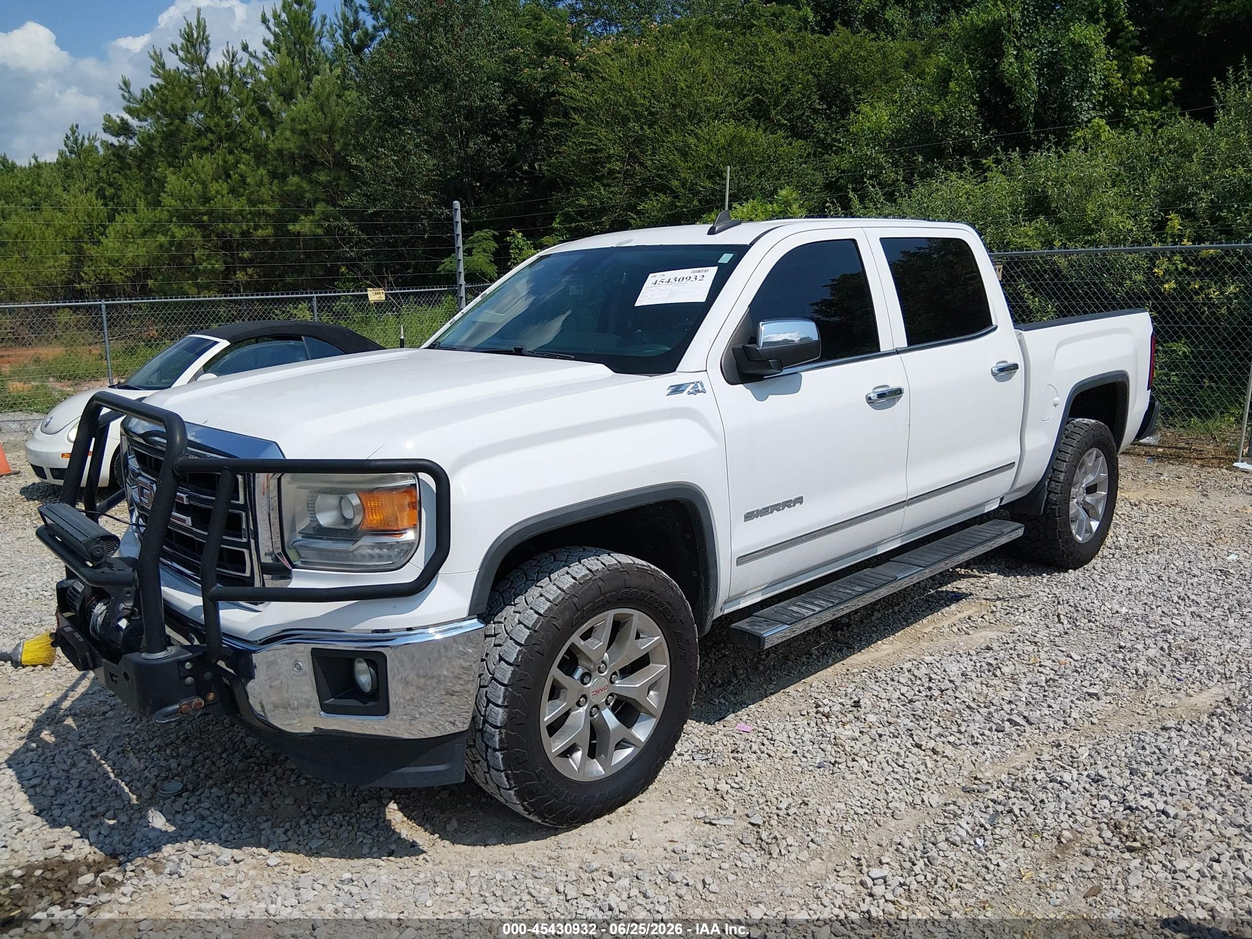 2015 Gmc Sierra 1500 Slt White vin: 3GTU2VEC9FG290867