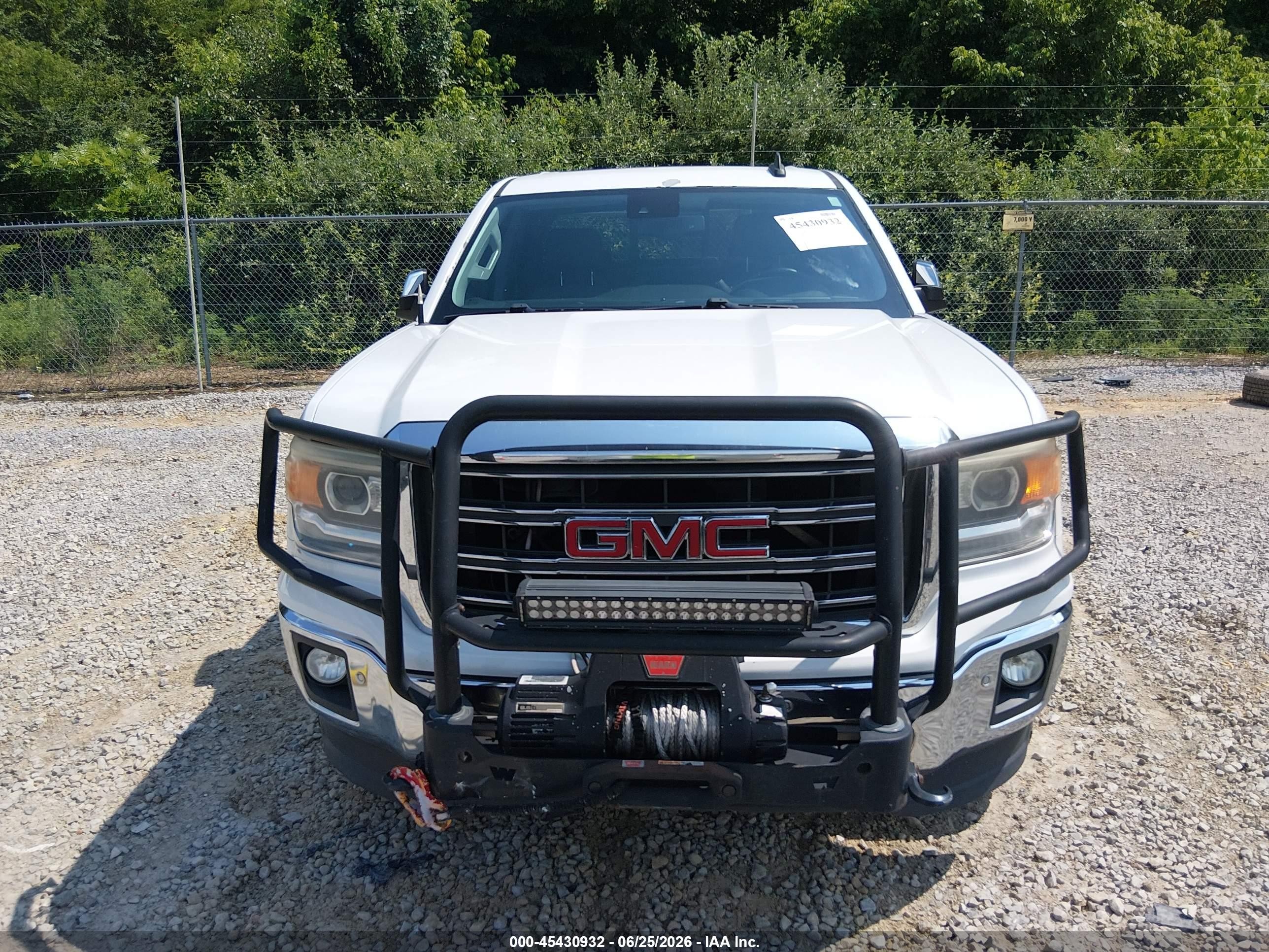 2015 Gmc Sierra 1500 Slt White vin: 3GTU2VEC9FG290867