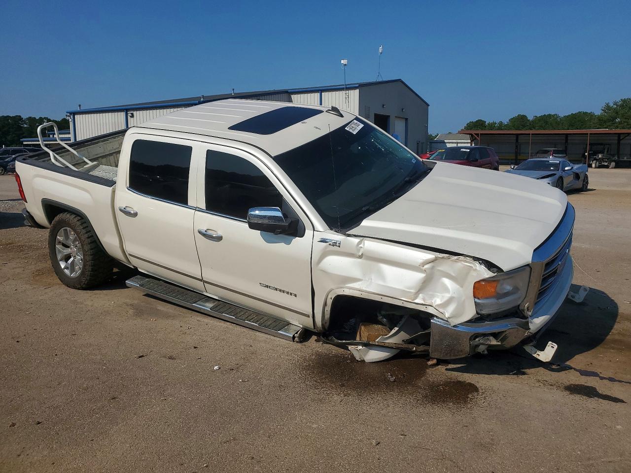2015 Gmc Sierra K1500 Slt White vin: 3GTU2VEC9FG300488