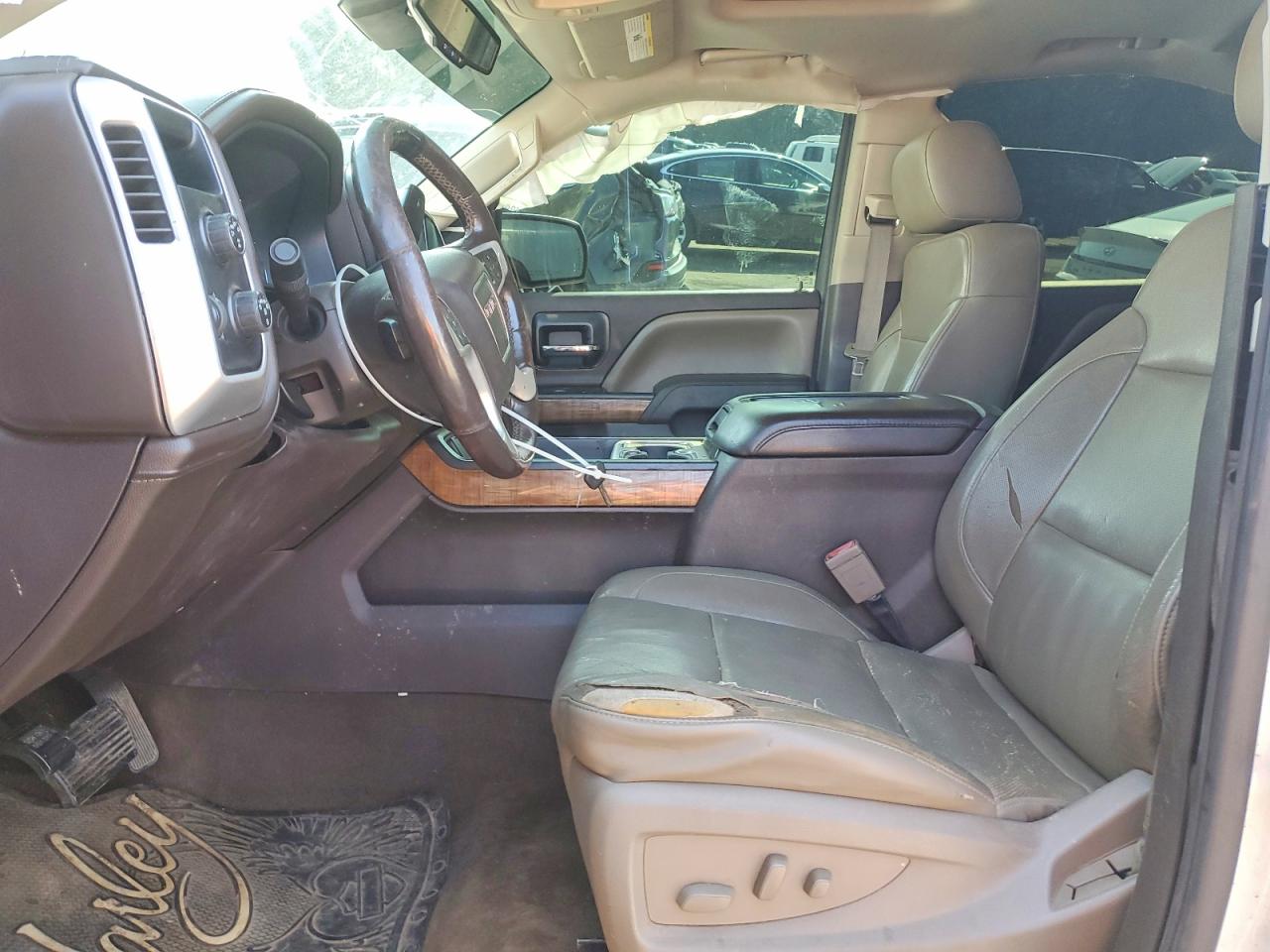 2015 Gmc Sierra K1500 Slt White vin: 3GTU2VEC9FG300488