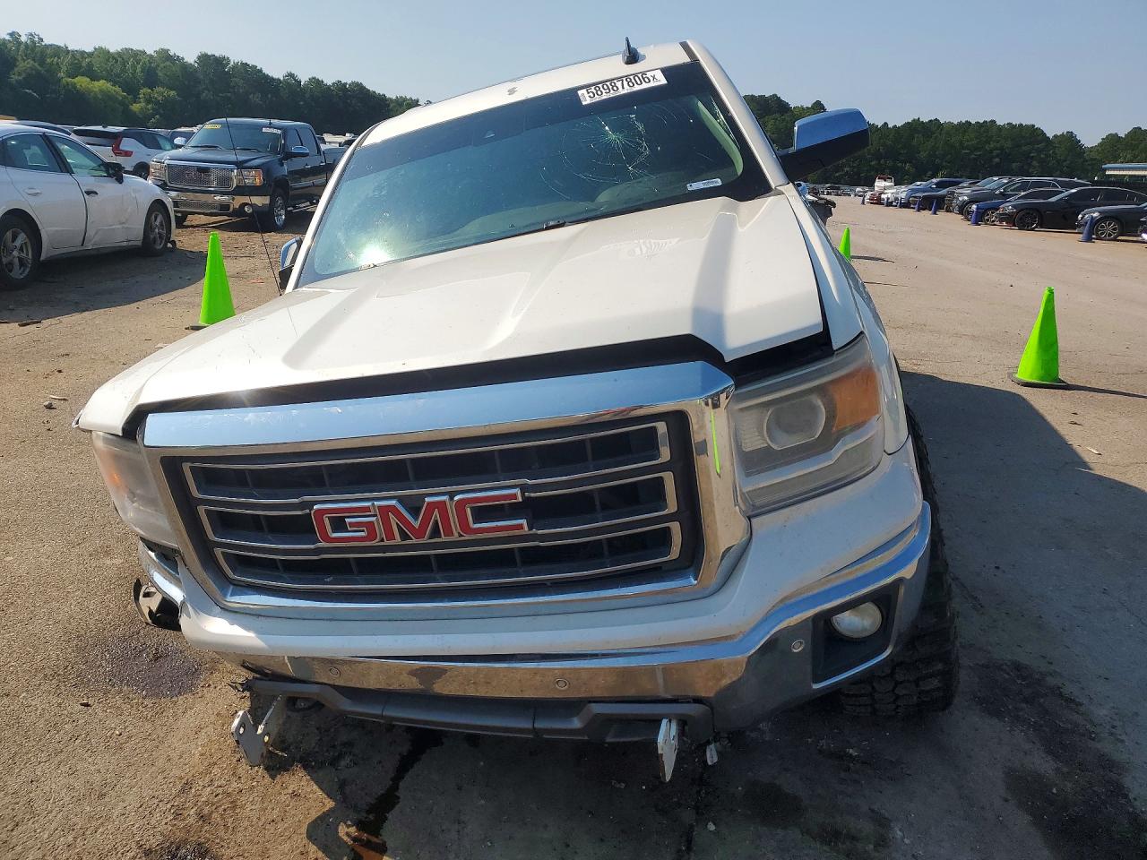 2015 Gmc Sierra K1500 Slt White vin: 3GTU2VEC9FG300488