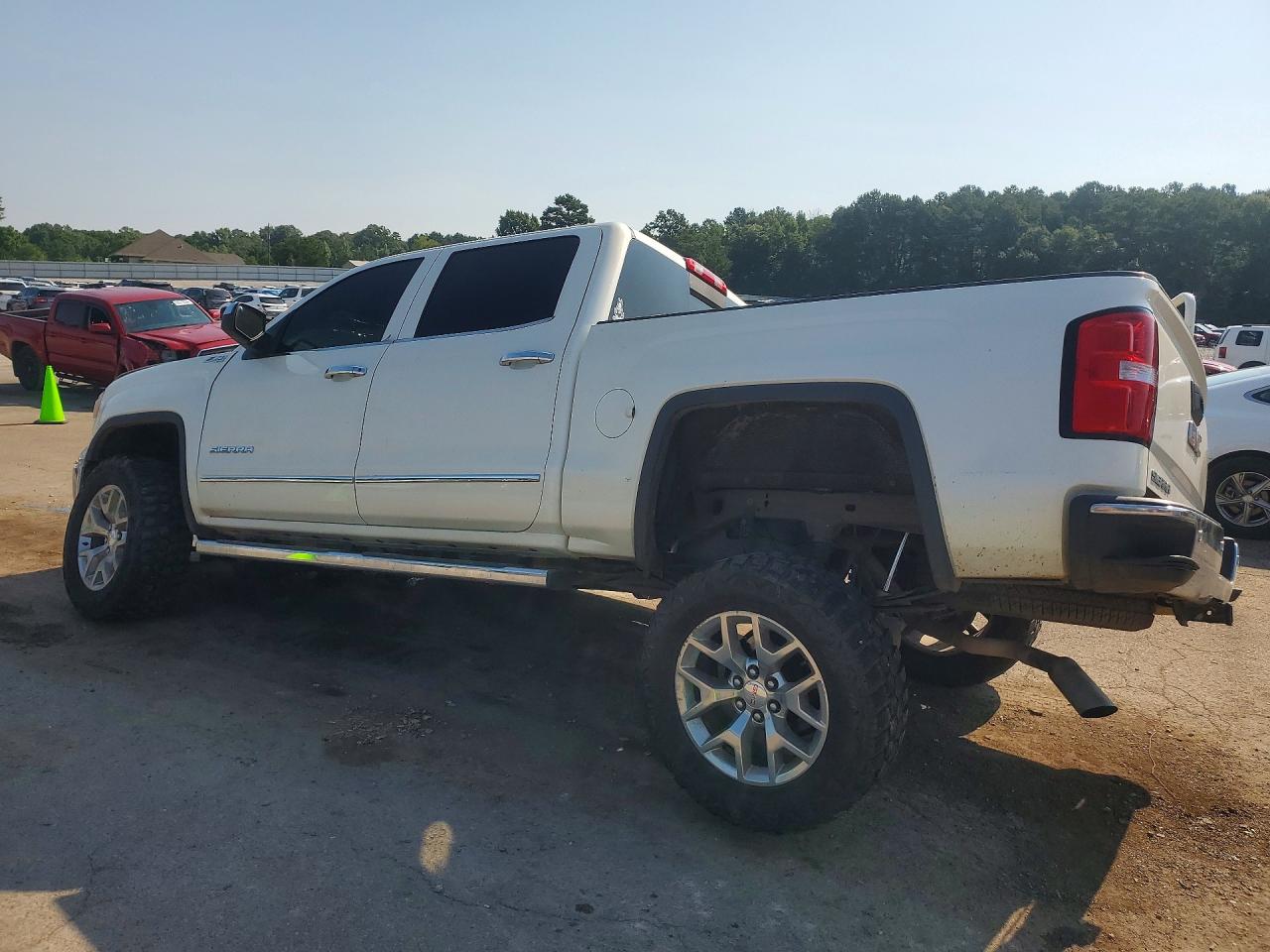 2015 Gmc Sierra K1500 Slt White vin: 3GTU2VEC9FG300488
