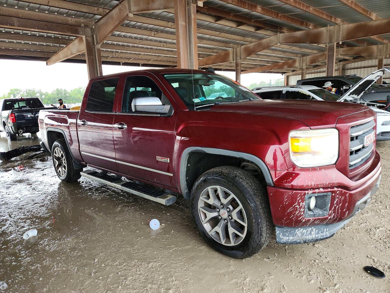 2015 Gmc Sierra K1500 Slt Burgundy vin: 3GTU2VEC9FG356673