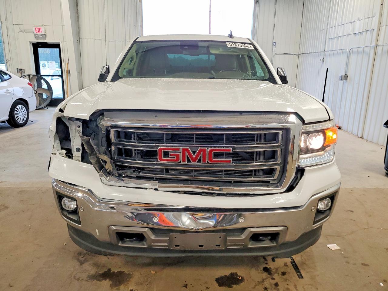 2015 Gmc Sierra K1500 Slt White vin: 3GTU2VEC9FG438337