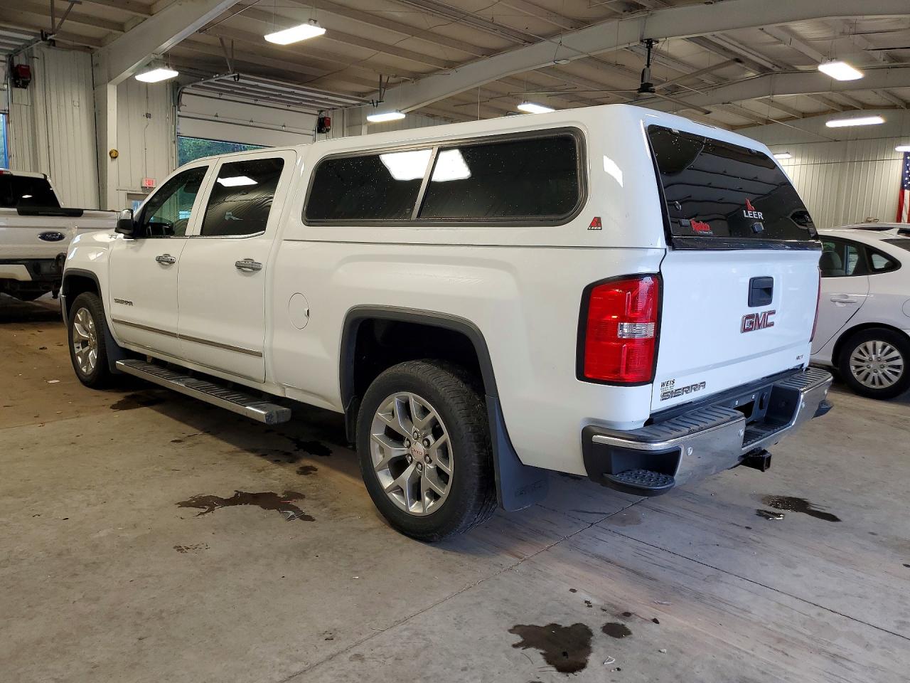 2015 Gmc Sierra K1500 Slt White vin: 3GTU2VEC9FG438337