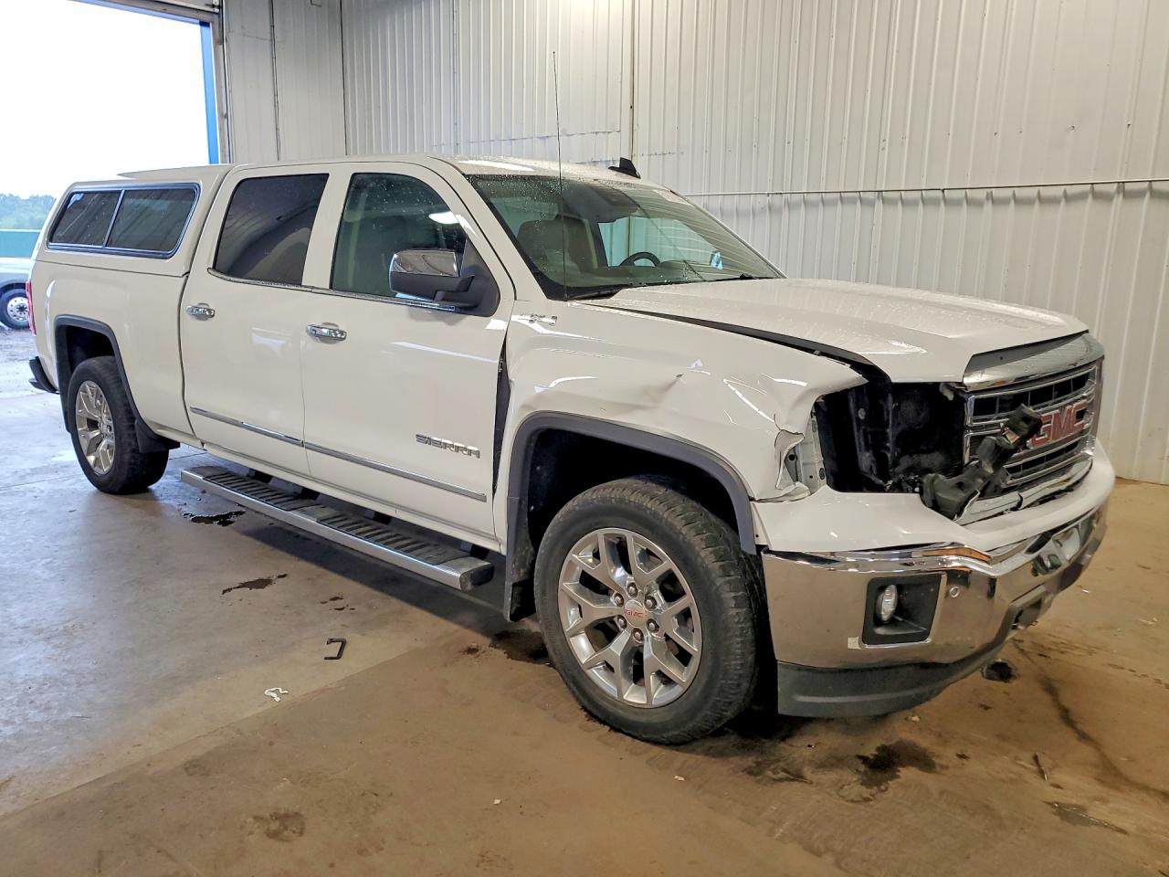 2015 Gmc Sierra K1500 Slt White vin: 3GTU2VEC9FG438337