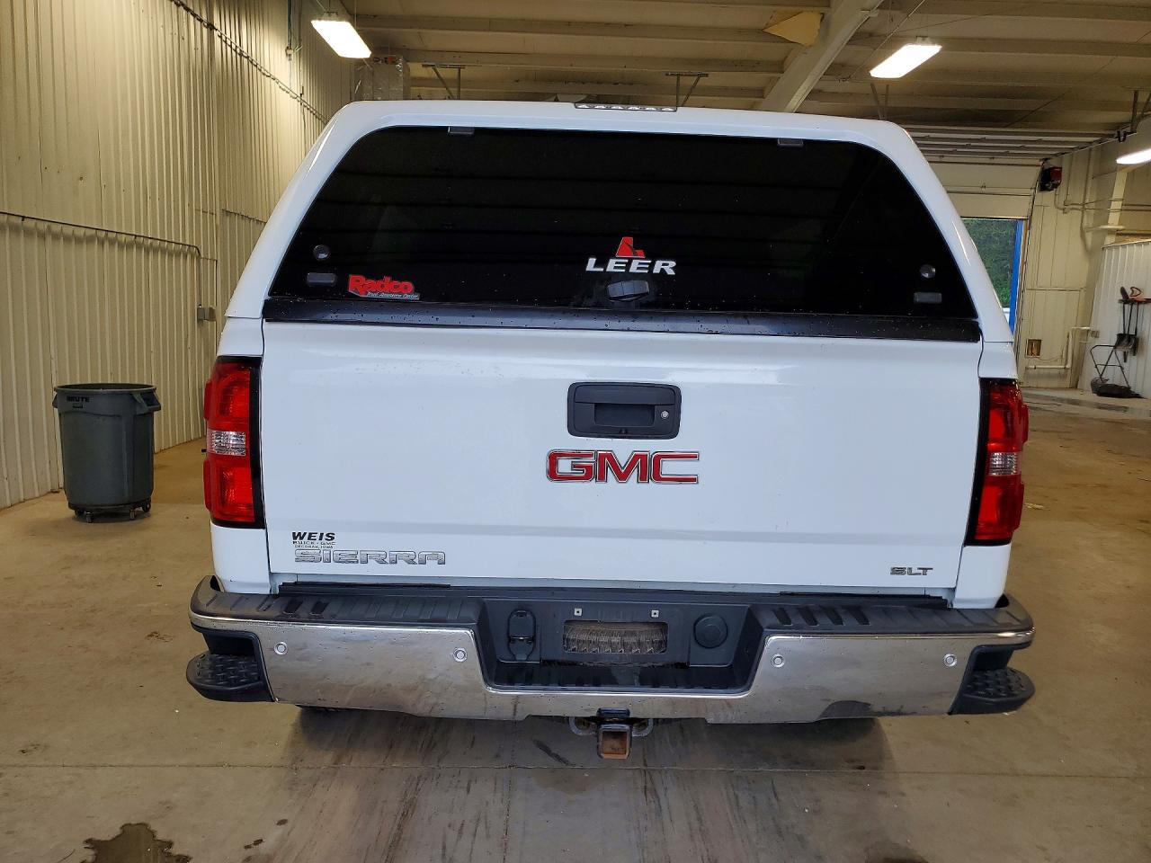 2015 Gmc Sierra K1500 Slt White vin: 3GTU2VEC9FG438337