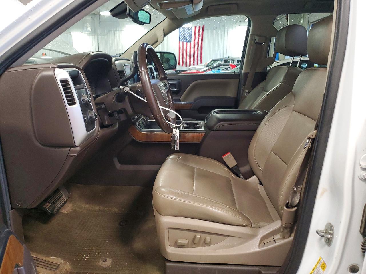 2015 Gmc Sierra K1500 Slt White vin: 3GTU2VEC9FG438337