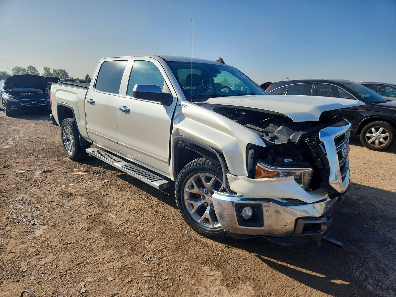 2015 Gmc Sierra K1500 Slt Белый vin: 3GTU2VEC9FG459527
