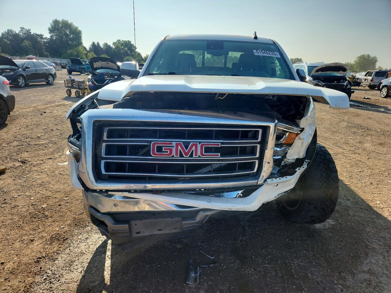 2015 Gmc Sierra K1500 Slt Белый vin: 3GTU2VEC9FG459527