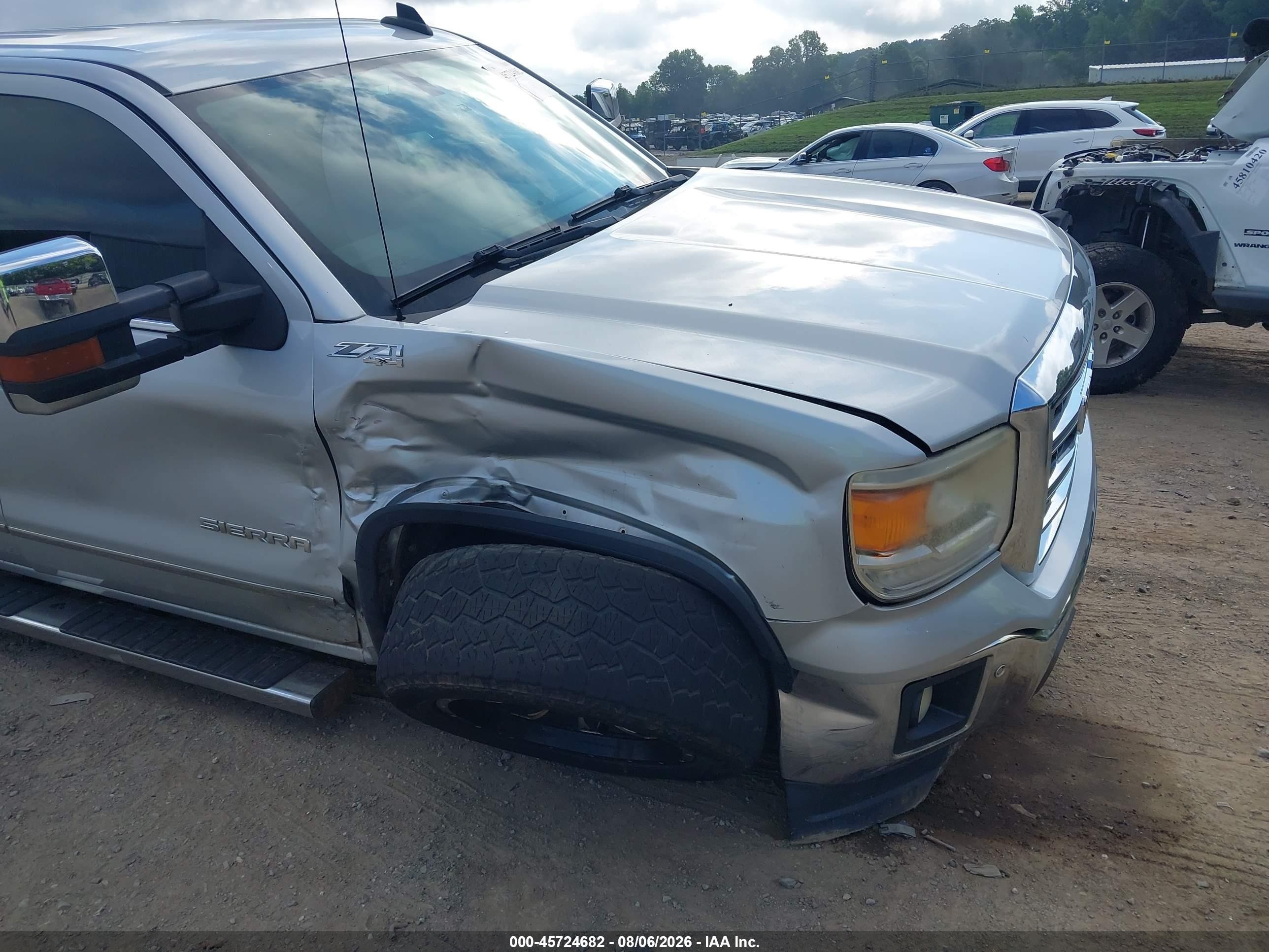 2015 Gmc Sierra 1500 Slt Silver vin: 3GTU2VEC9FG521329