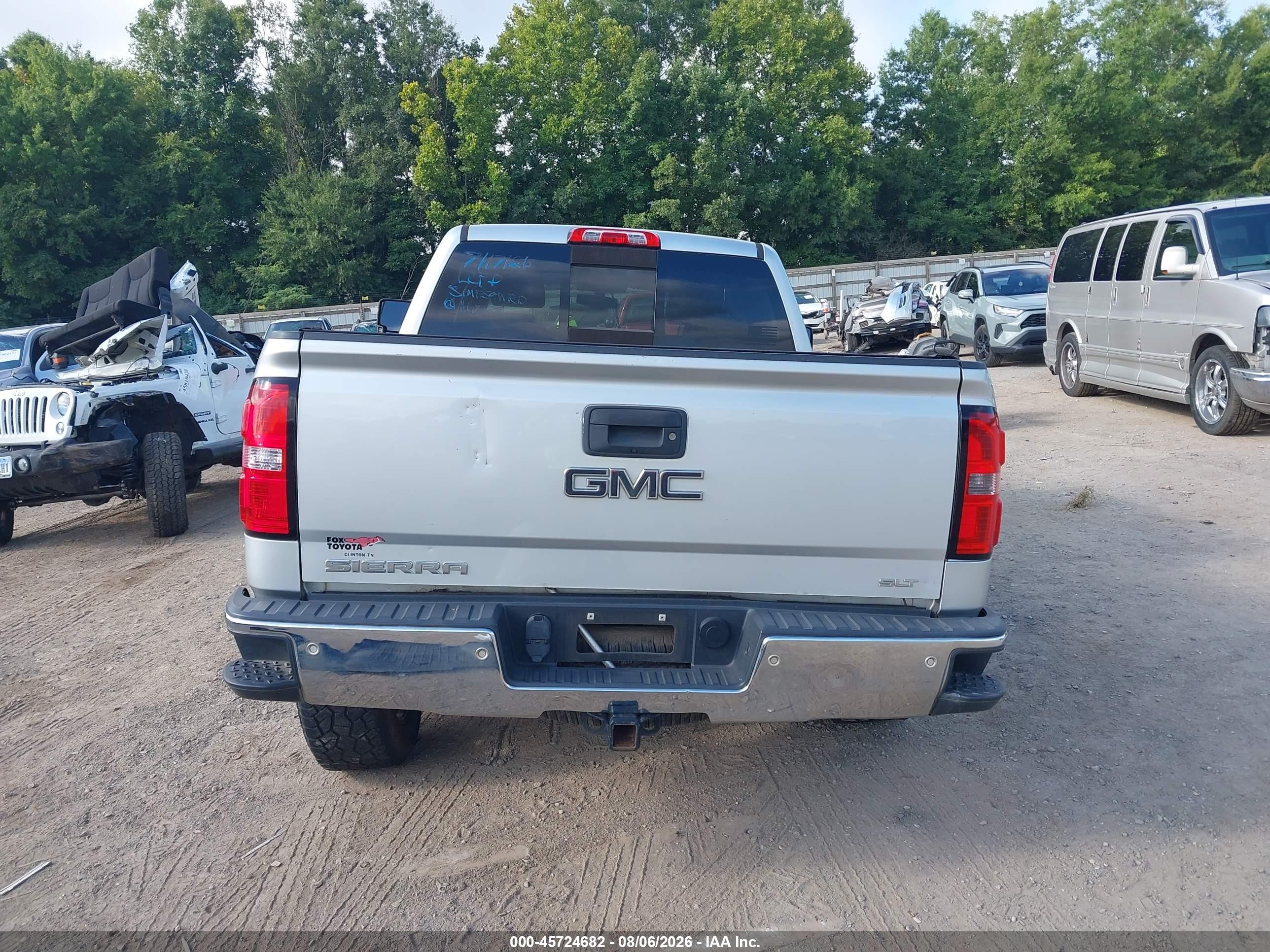 2015 Gmc Sierra 1500 Slt Silver vin: 3GTU2VEC9FG521329