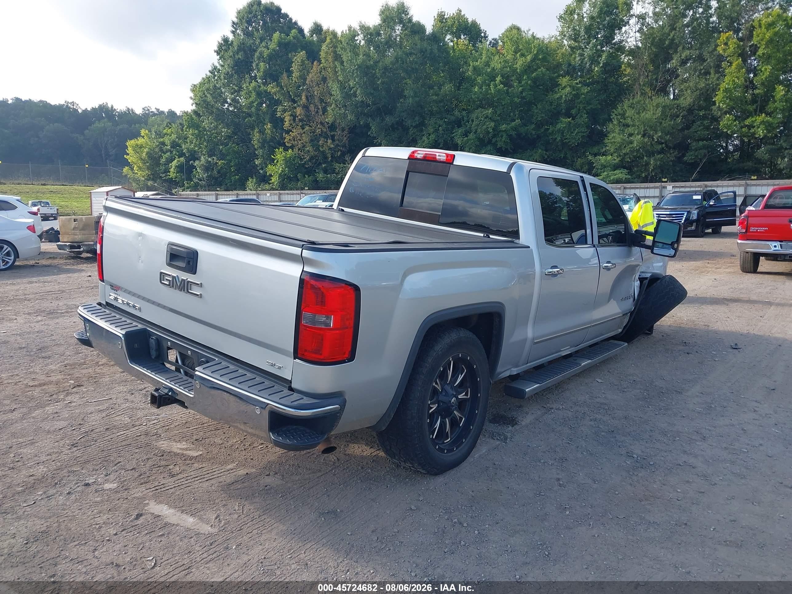 2015 Gmc Sierra 1500 Slt Silver vin: 3GTU2VEC9FG521329