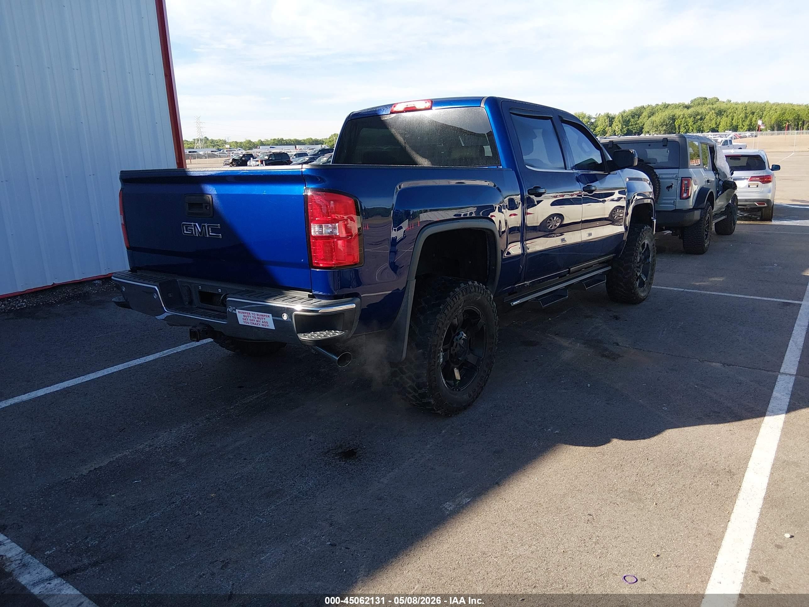 2014 Gmc Sierra 1500 Slt Blue vin: 3GTU2VECXEG185012