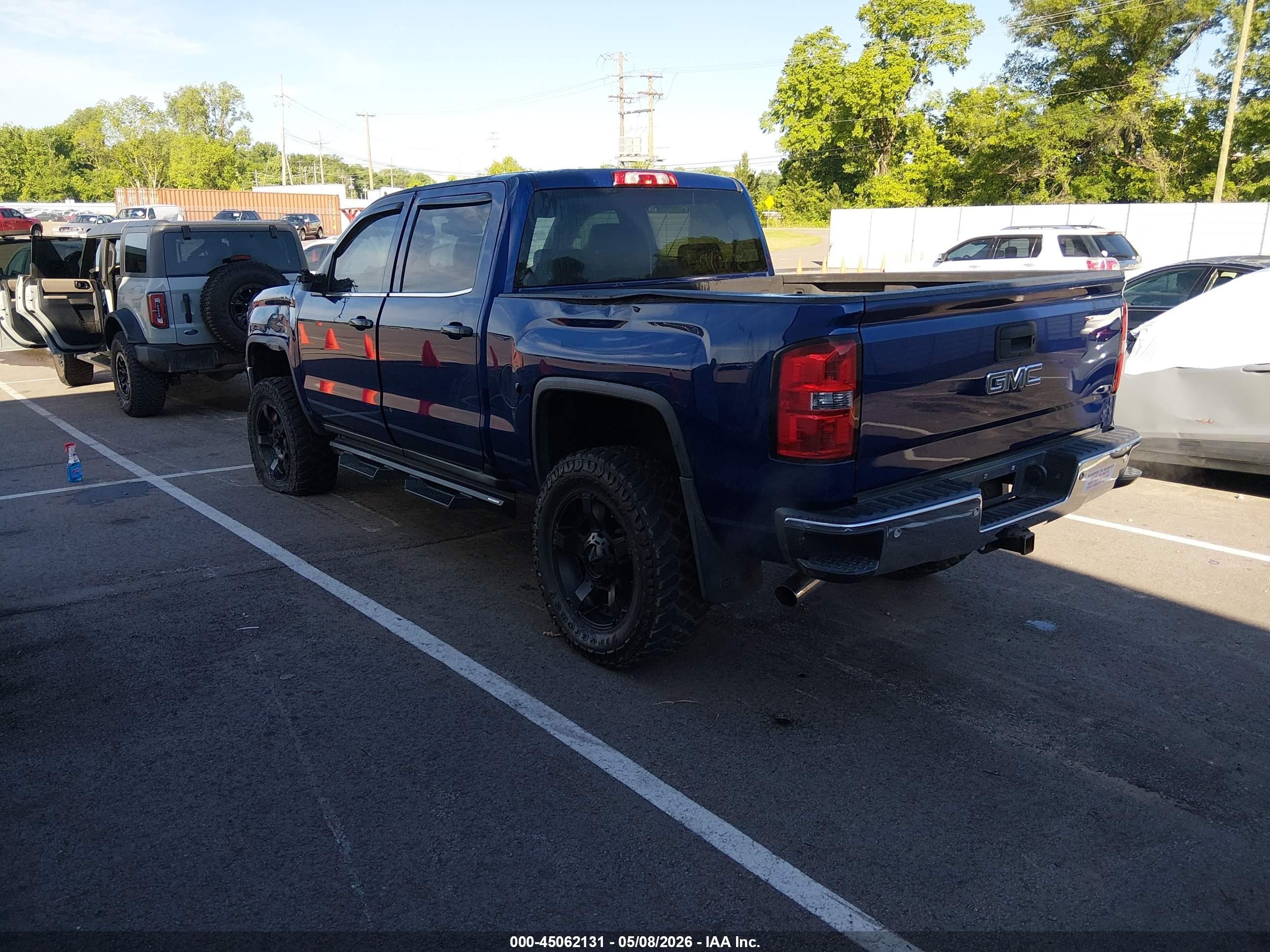 2014 Gmc Sierra 1500 Slt Blue vin: 3GTU2VECXEG185012