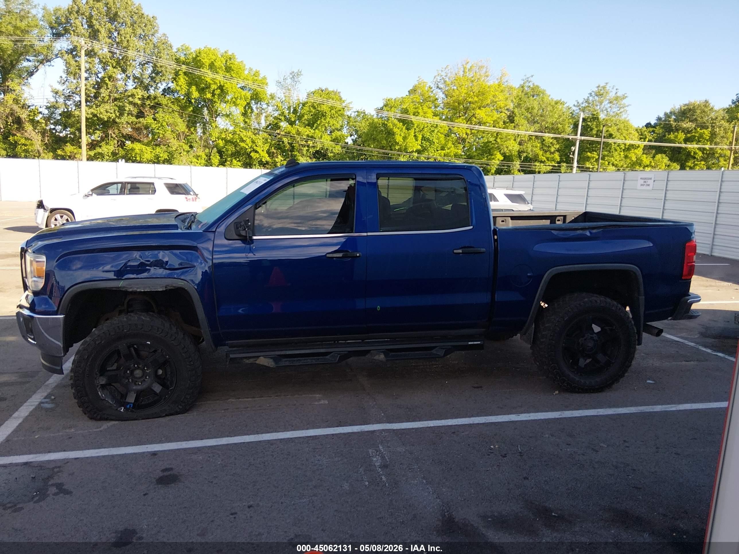 2014 Gmc Sierra 1500 Slt Blue vin: 3GTU2VECXEG185012