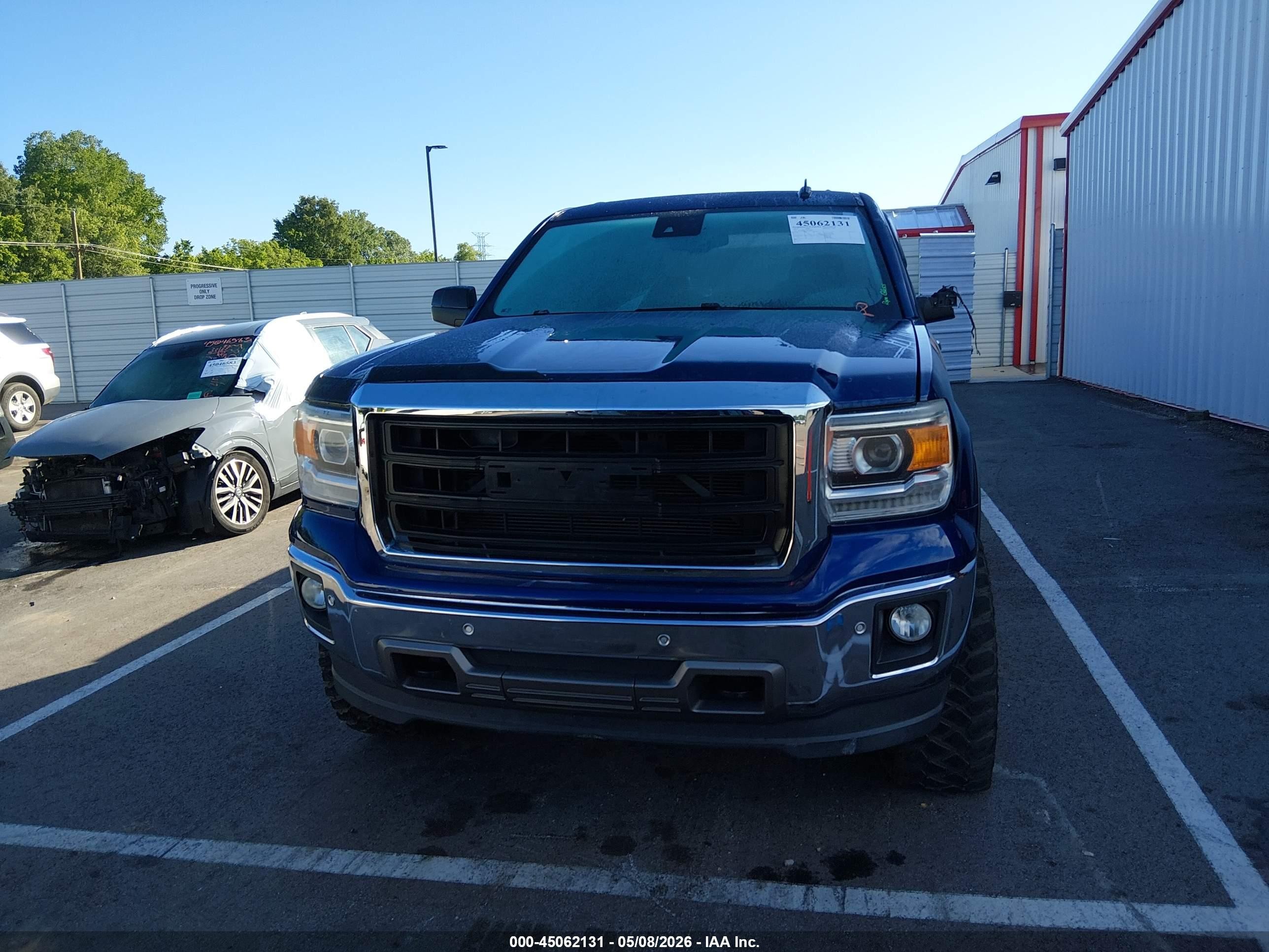 2014 Gmc Sierra 1500 Slt Blue vin: 3GTU2VECXEG185012