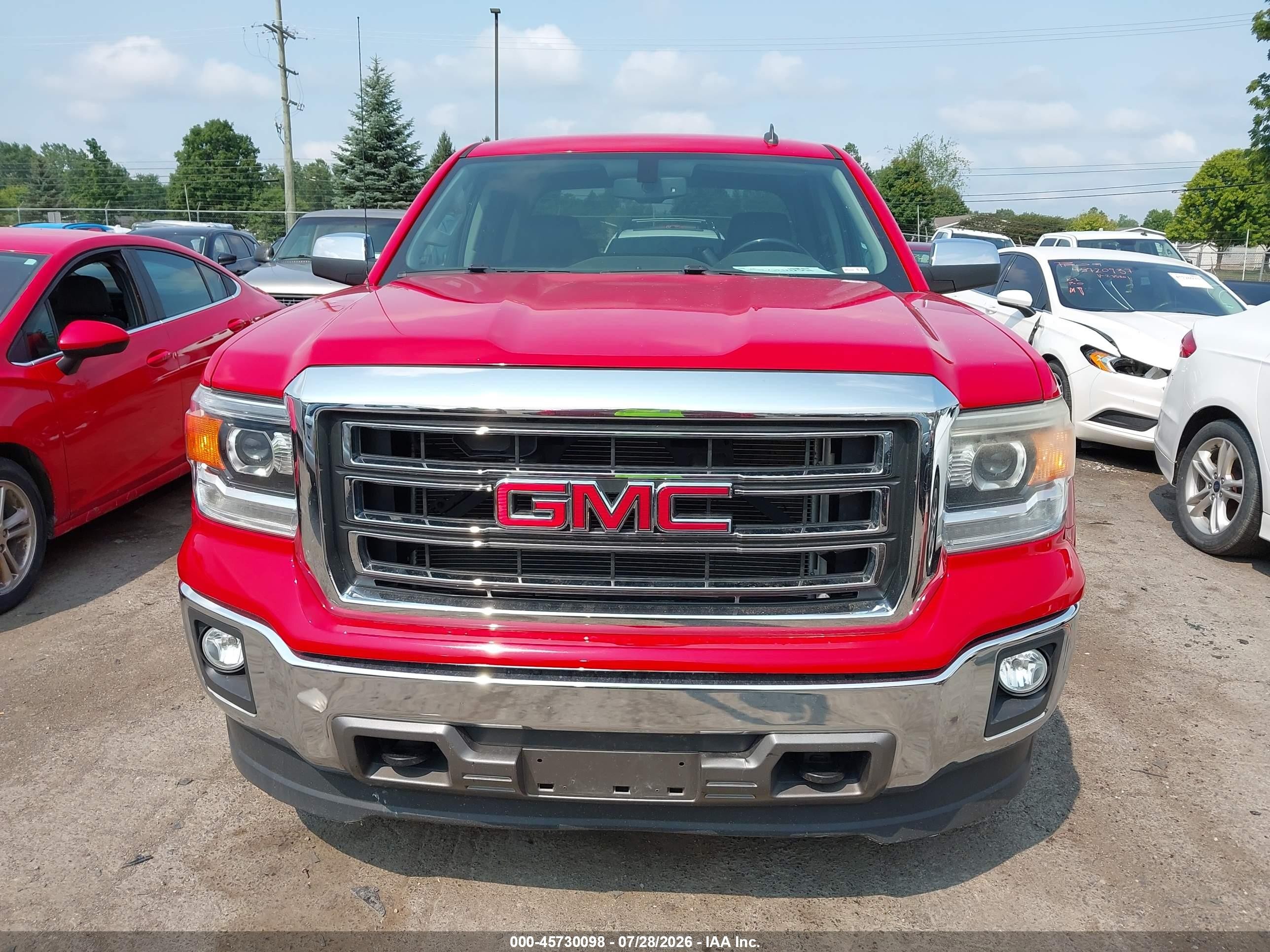 2014 Gmc Sierra 1500 Slt Red vin: 3GTU2VECXEG263644