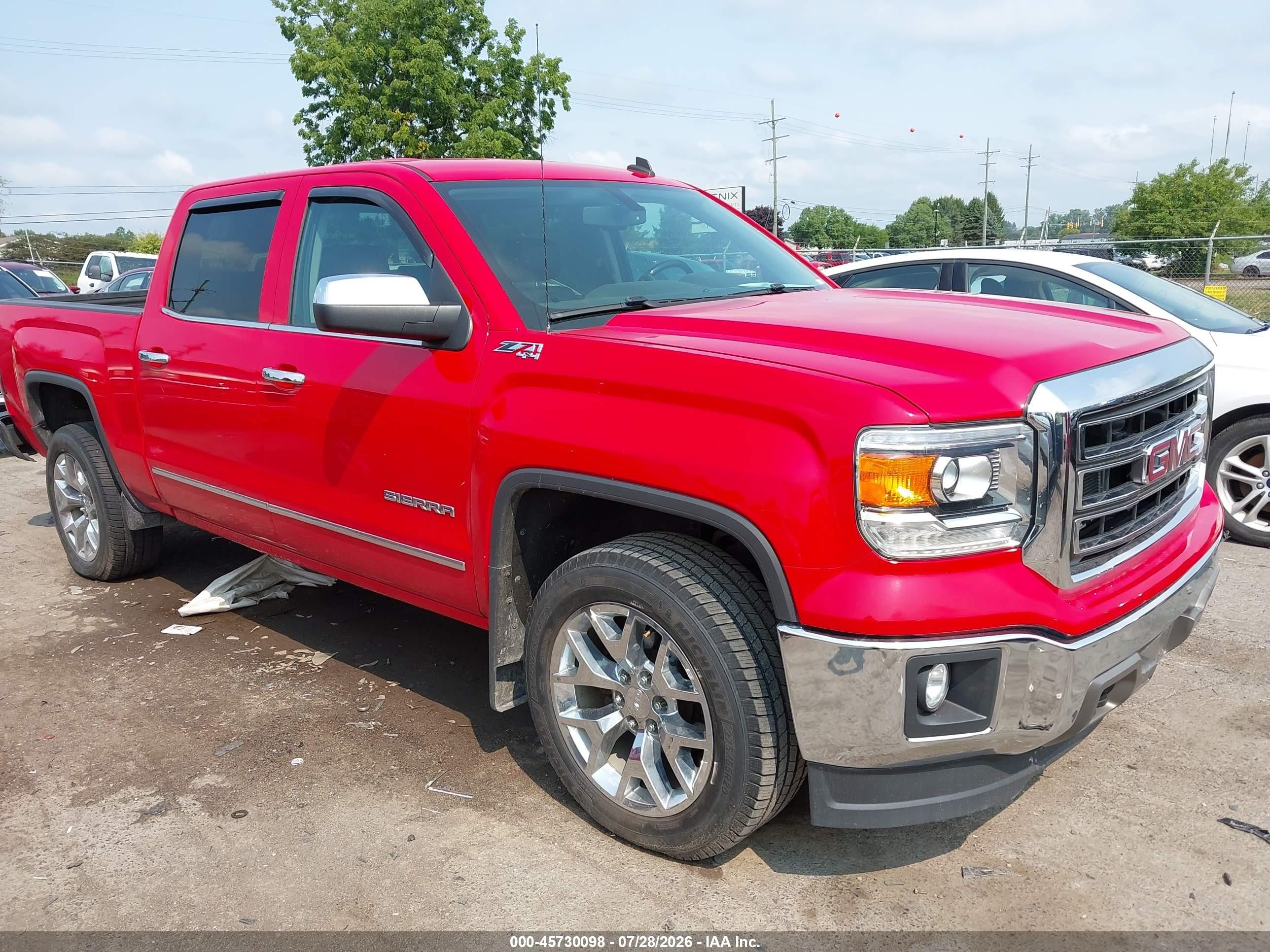 2014 Gmc Sierra 1500 Slt Red vin: 3GTU2VECXEG263644
