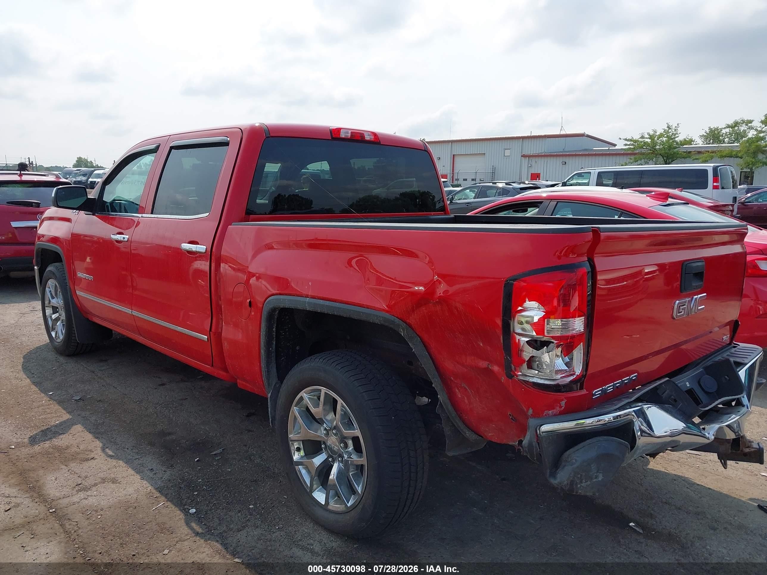 2014 Gmc Sierra 1500 Slt Red vin: 3GTU2VECXEG263644