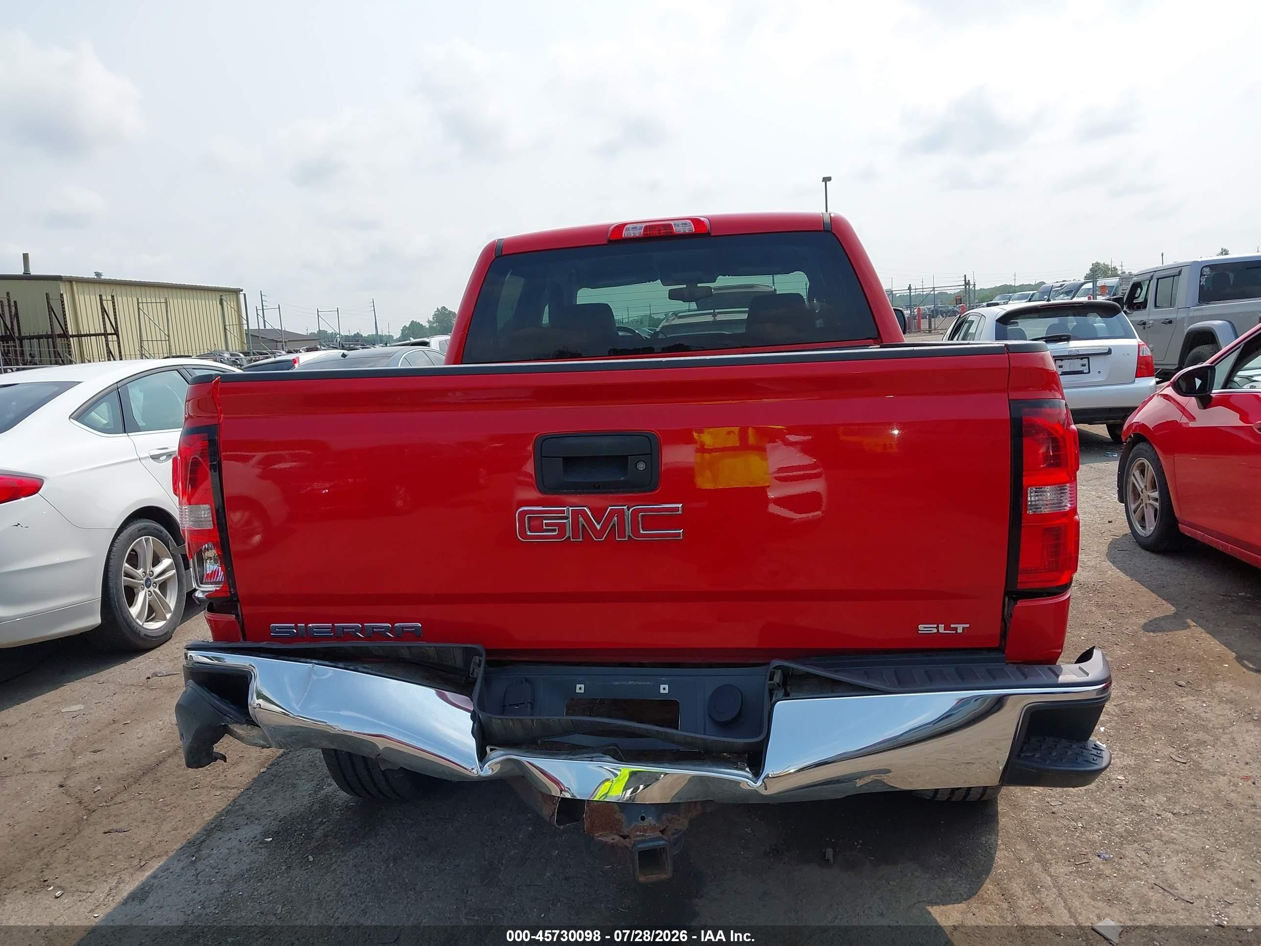 2014 Gmc Sierra 1500 Slt Red vin: 3GTU2VECXEG263644