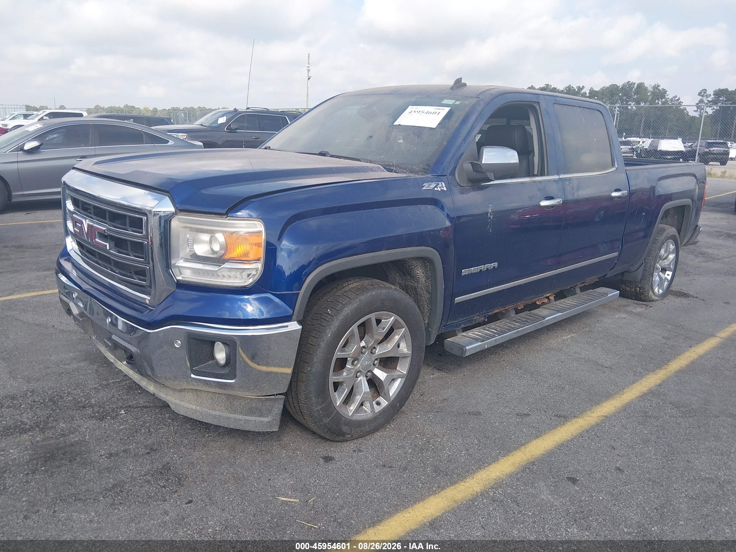 2014 Gmc Sierra 1500 Slt Blue vin: 3GTU2VECXEG268262