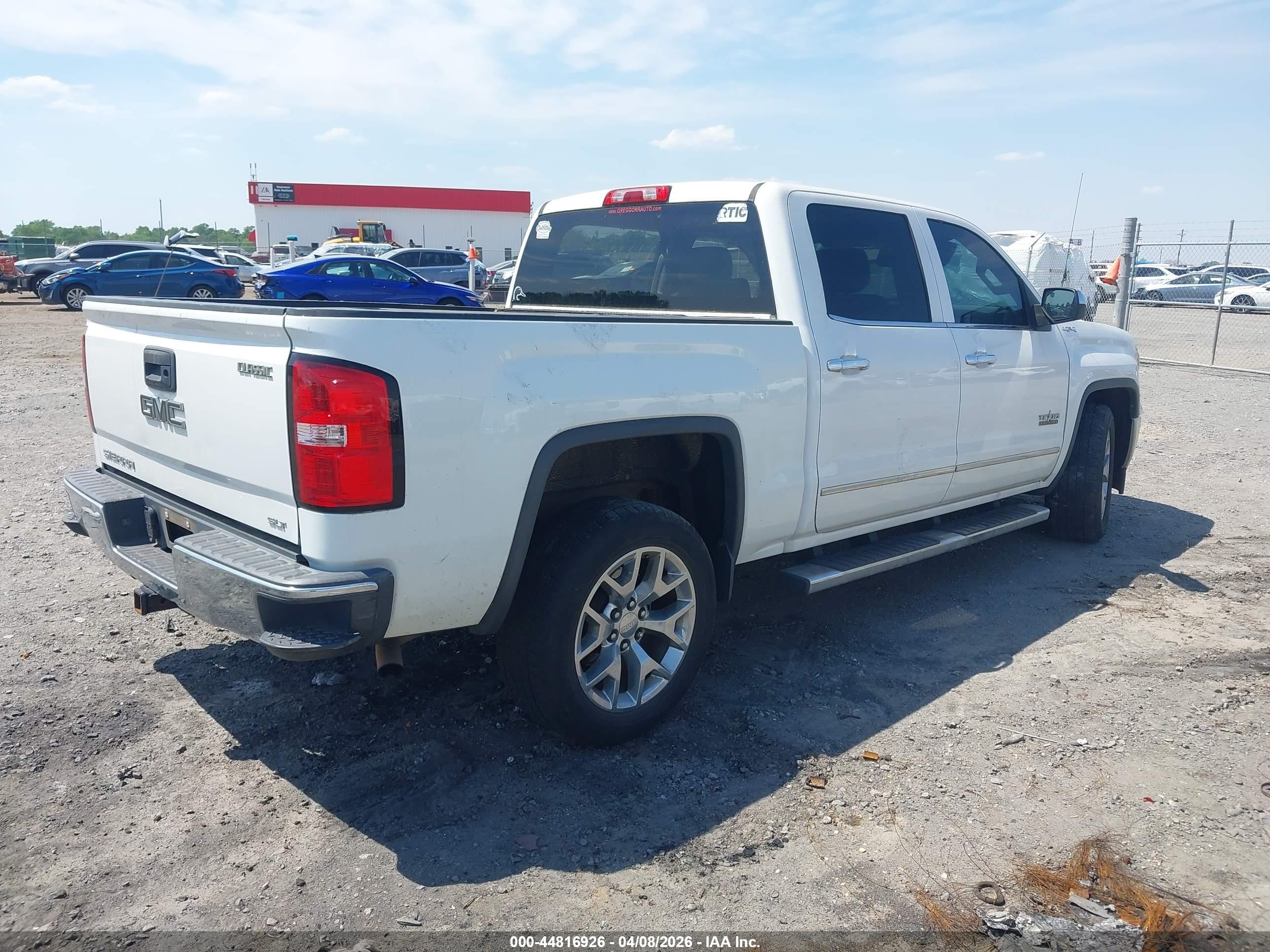 2014 Gmc Sierra 1500 Slt White vin: 3GTU2VECXEG305844