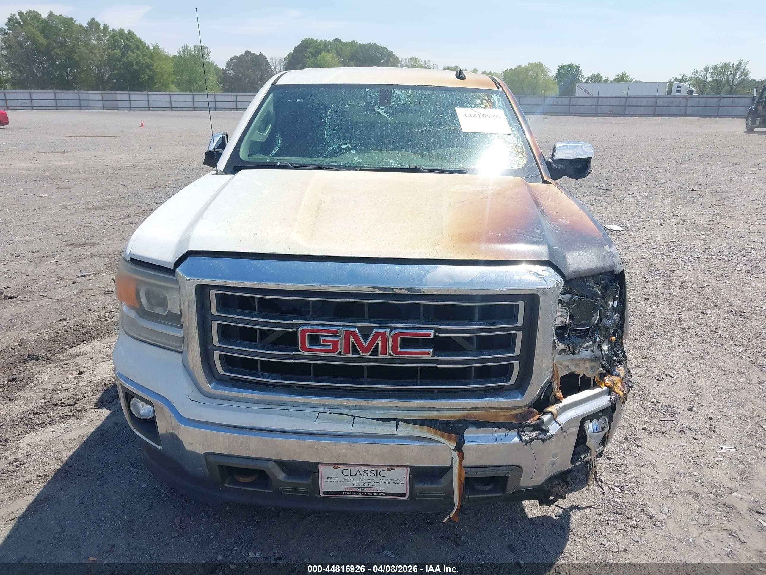 2014 Gmc Sierra 1500 Slt White vin: 3GTU2VECXEG305844