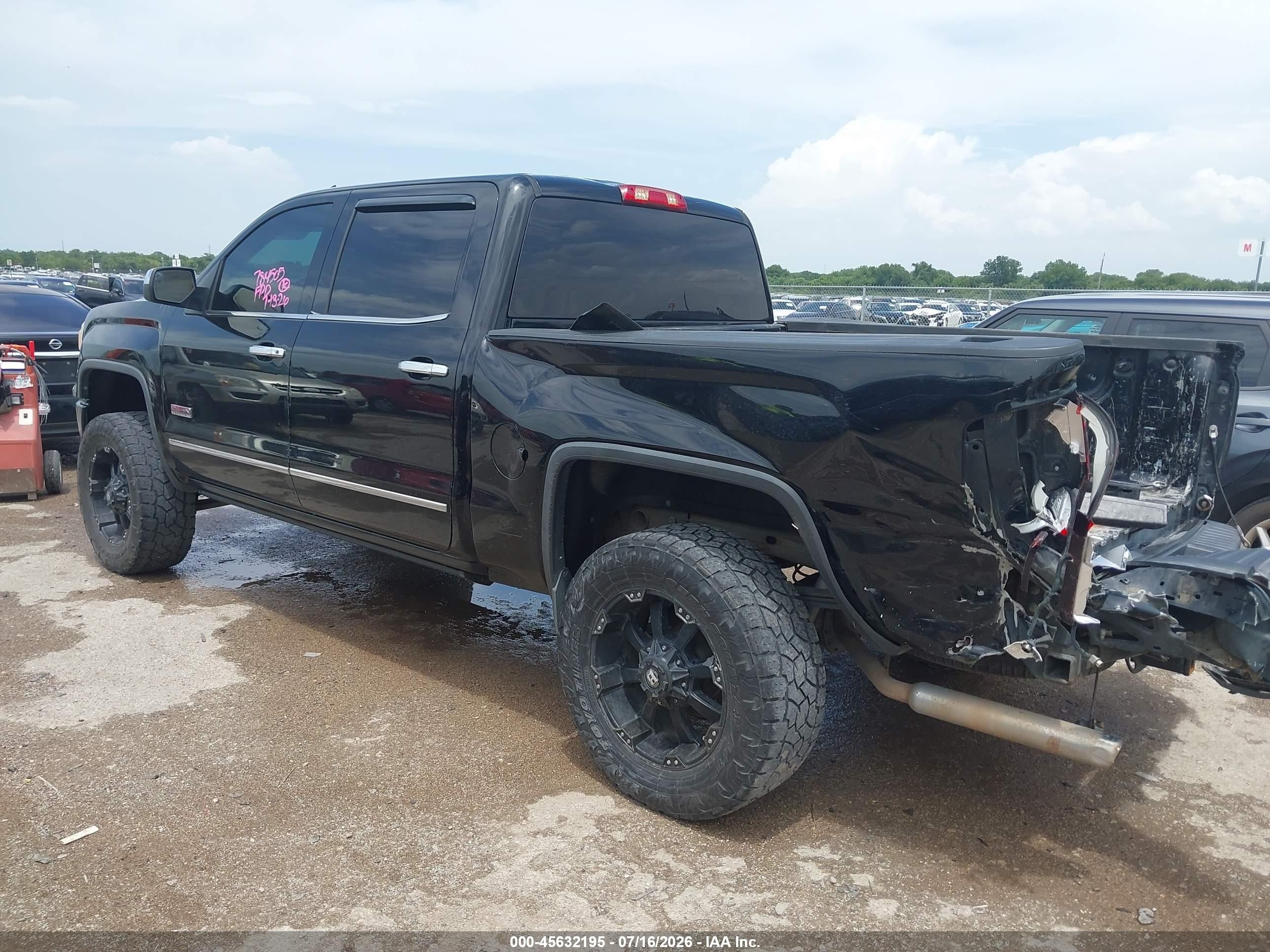 2014 Gmc Sierra 1500 Slt Black vin: 3GTU2VECXEG359046