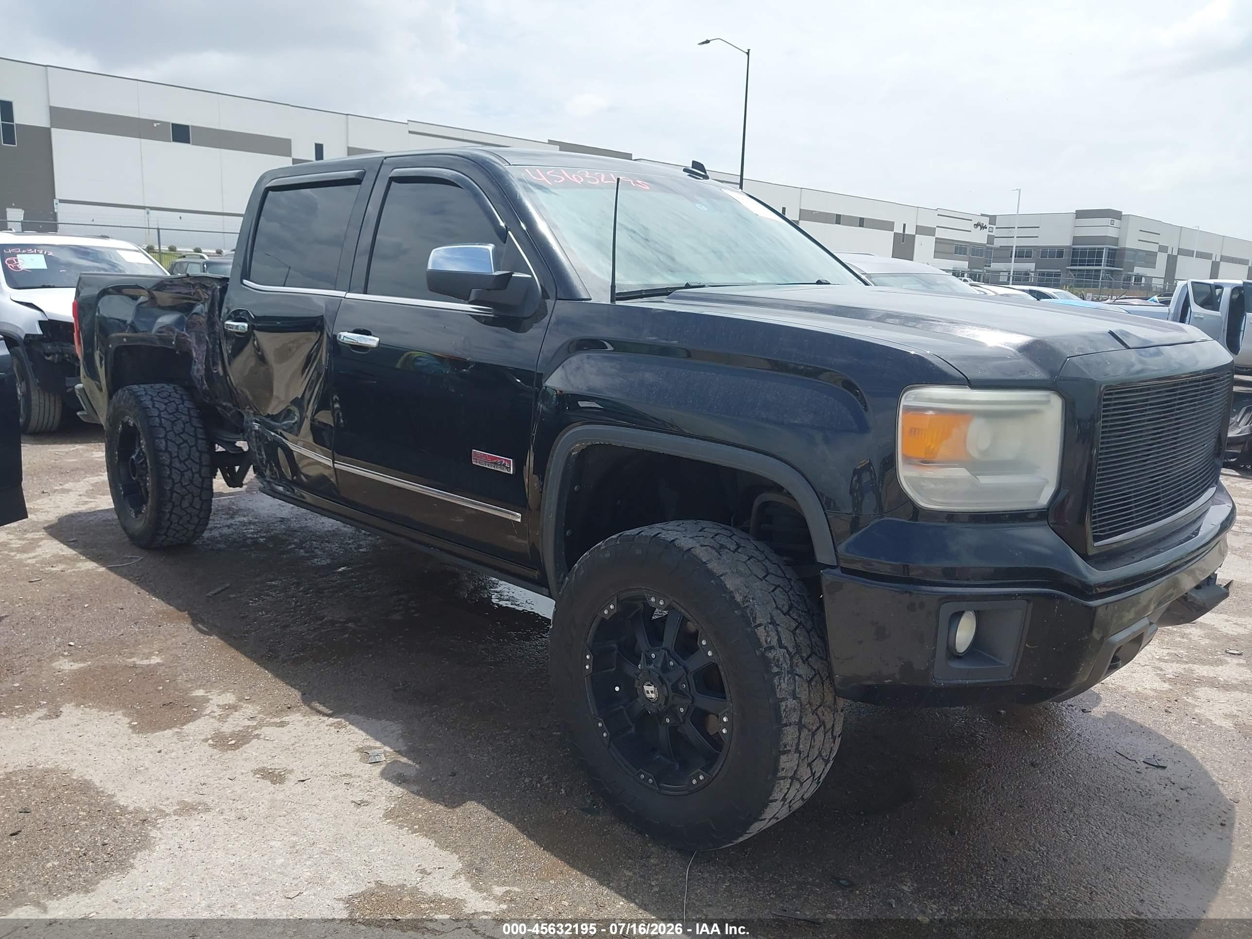 2014 Gmc Sierra 1500 Slt Black vin: 3GTU2VECXEG359046