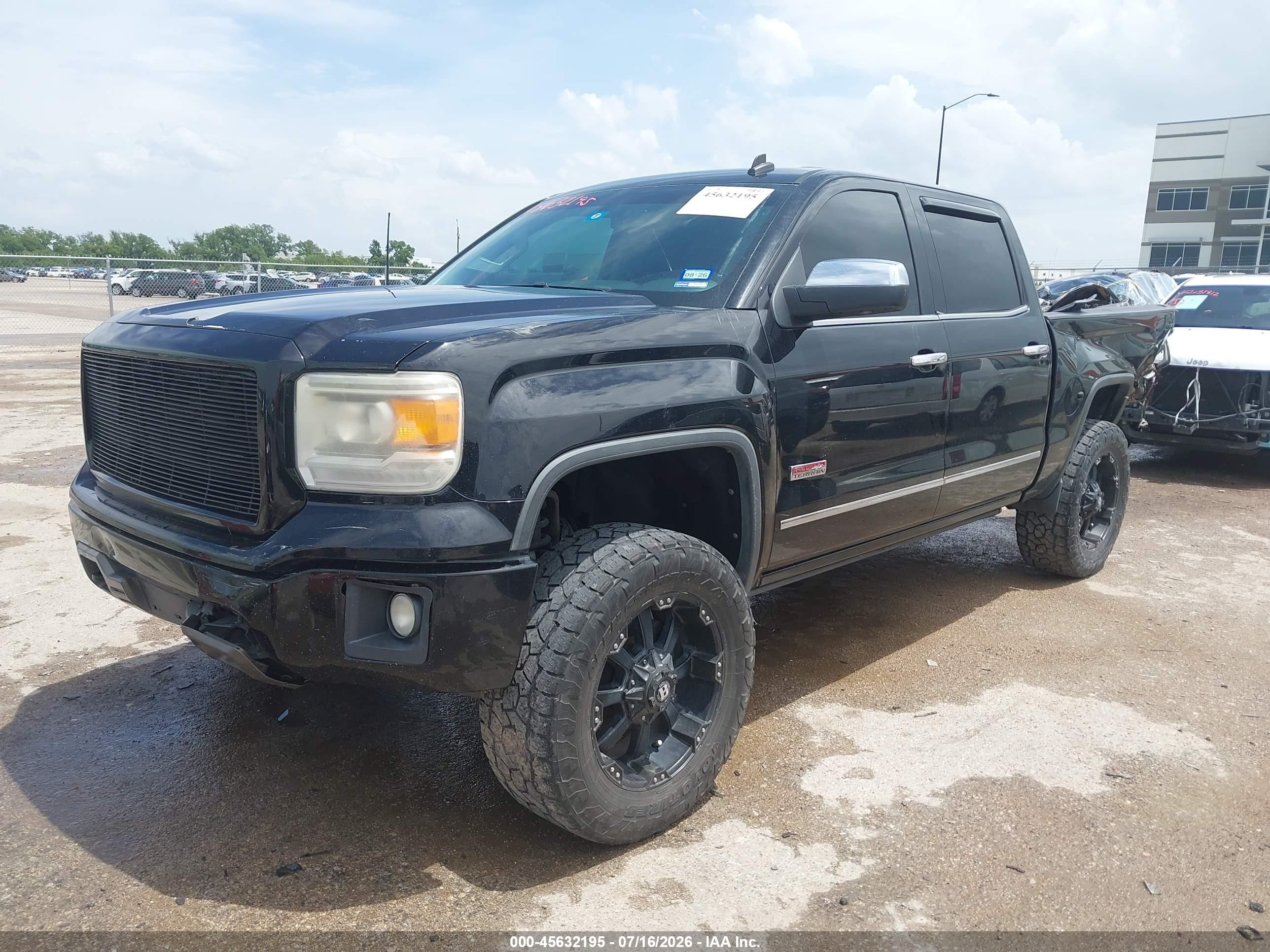 2014 Gmc Sierra 1500 Slt Black vin: 3GTU2VECXEG359046