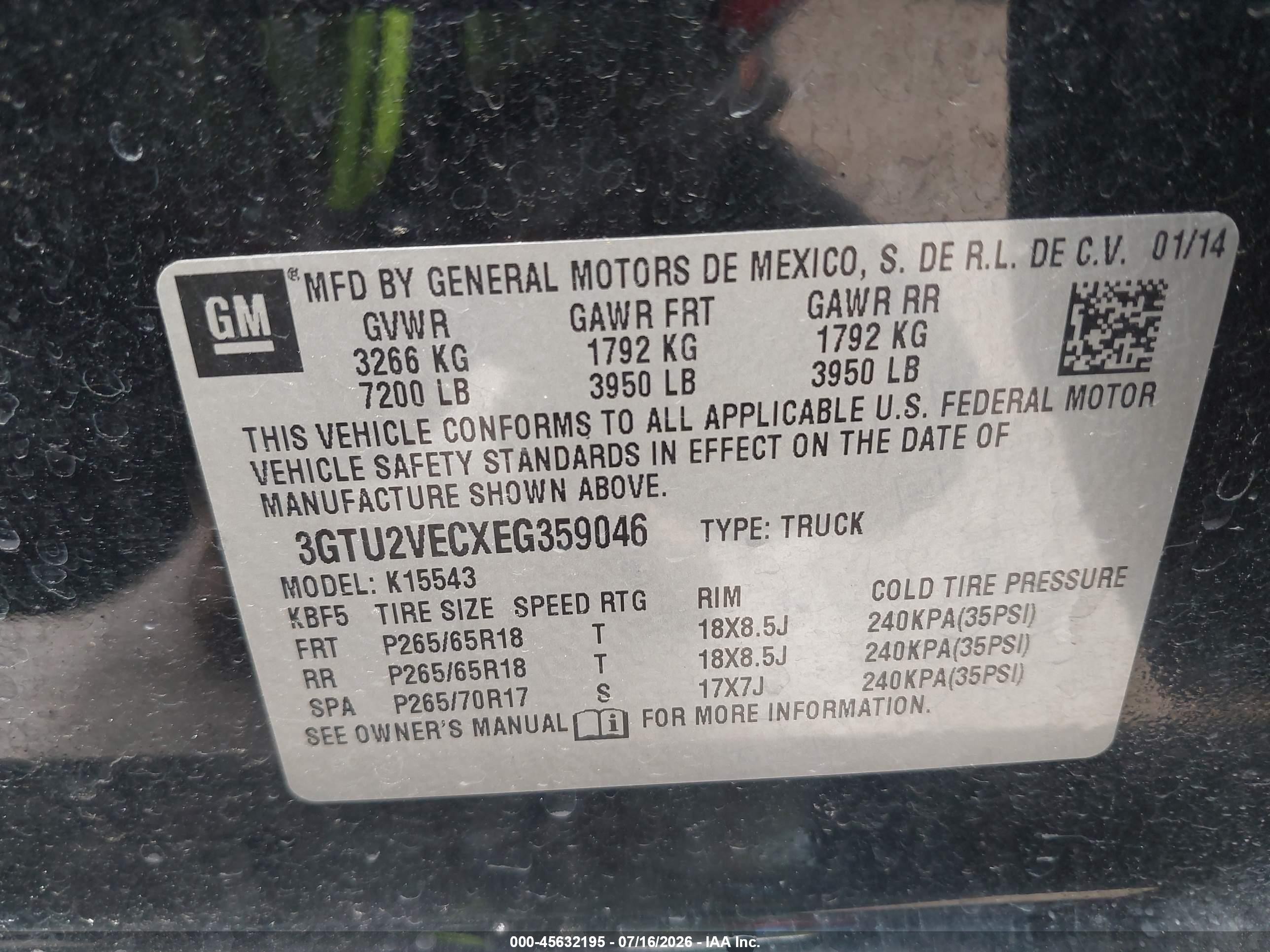 2014 Gmc Sierra 1500 Slt Black vin: 3GTU2VECXEG359046