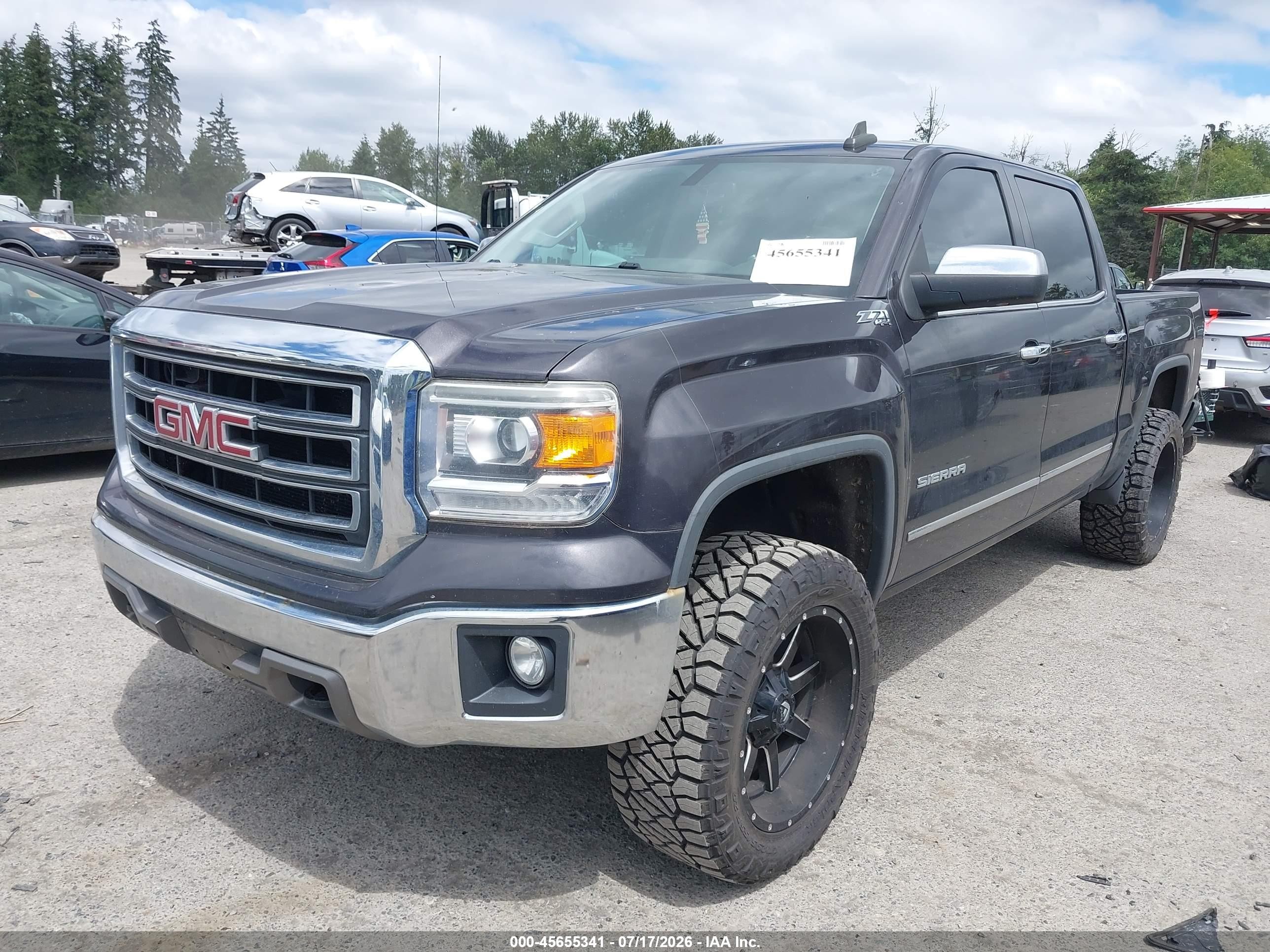 2015 Gmc Sierra 1500 Slt Gray vin: 3GTU2VECXFG191037