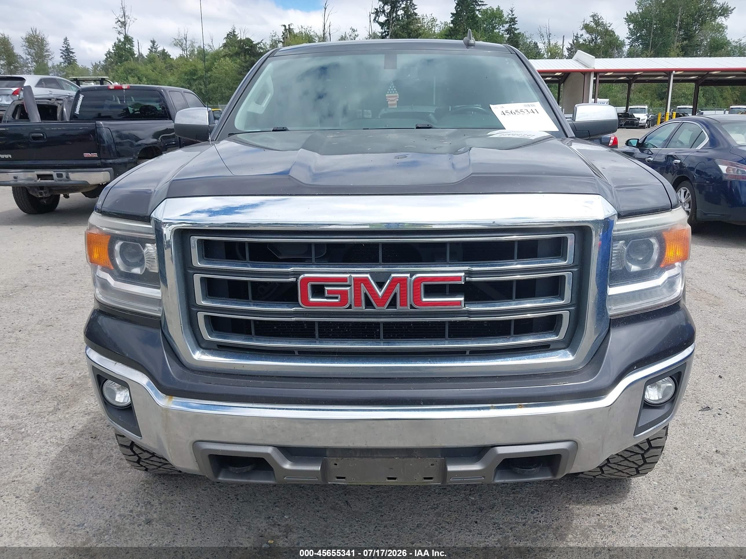 2015 Gmc Sierra 1500 Slt Gray vin: 3GTU2VECXFG191037