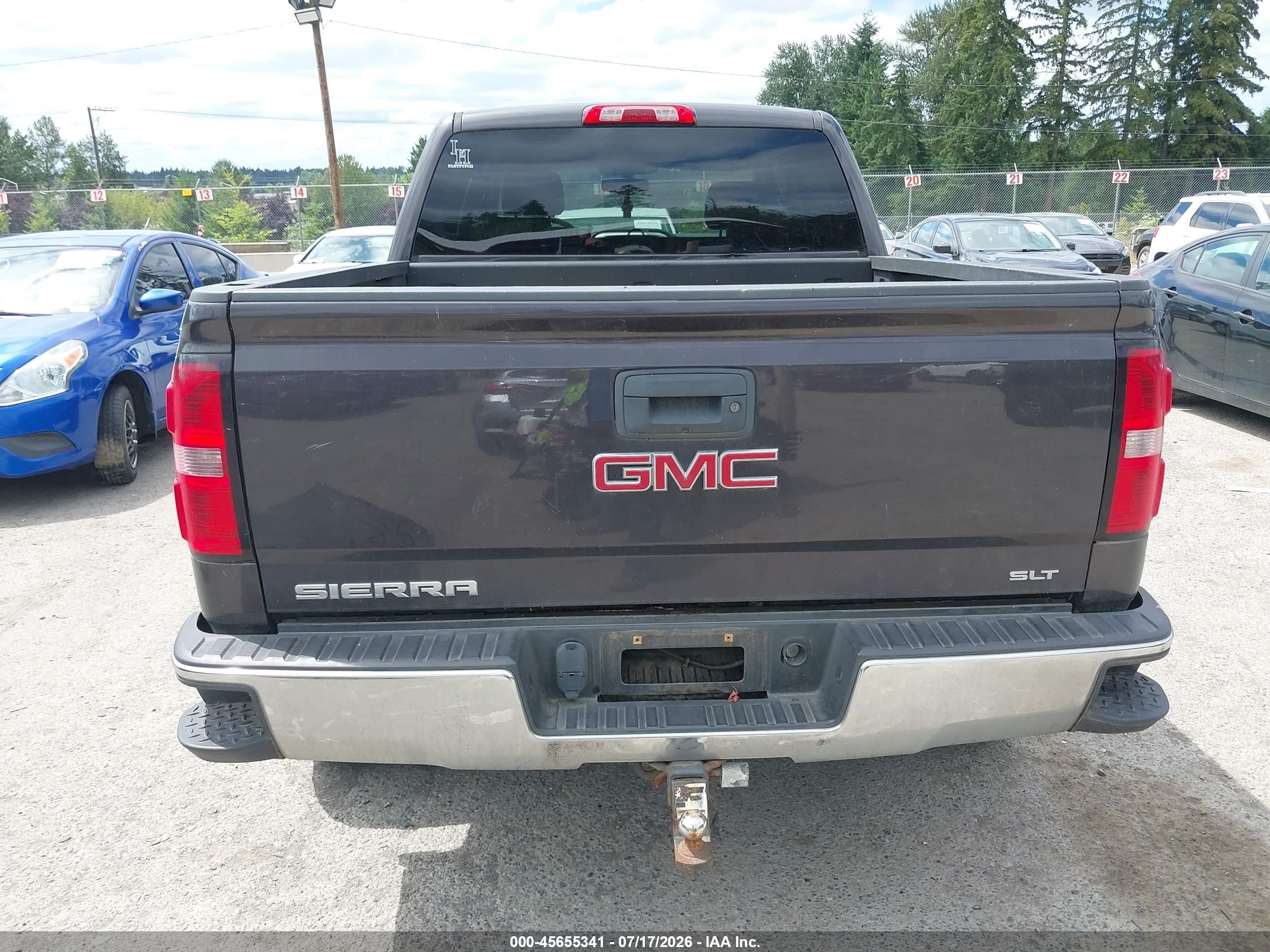 2015 Gmc Sierra 1500 Slt Gray vin: 3GTU2VECXFG191037