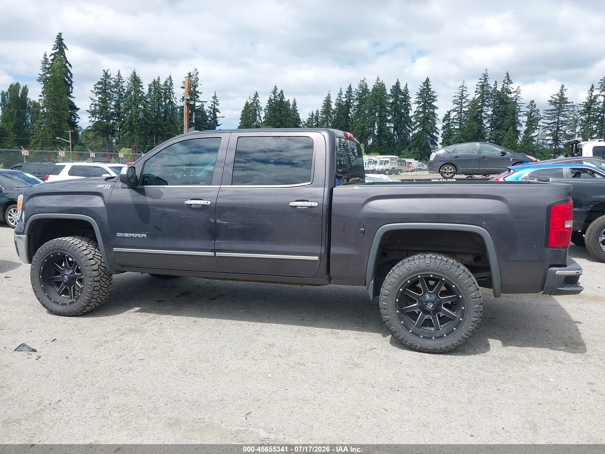 2015 Gmc Sierra 1500 Slt Gray vin: 3GTU2VECXFG191037