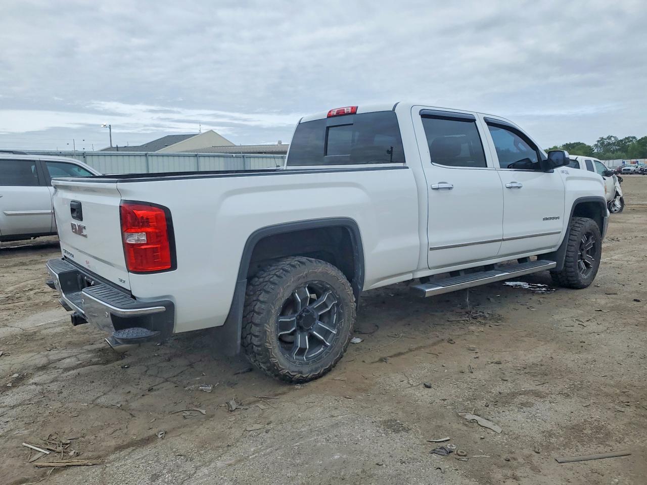 2015 Gmc Sierra K1500 Slt White vin: 3GTU2VECXFG254900
