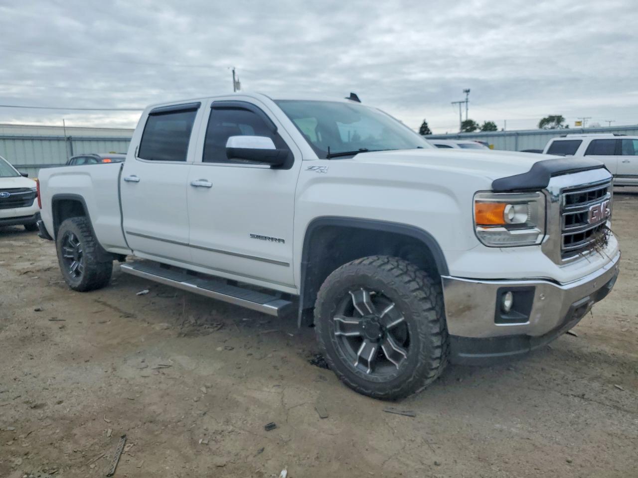 2015 Gmc Sierra K1500 Slt White vin: 3GTU2VECXFG254900