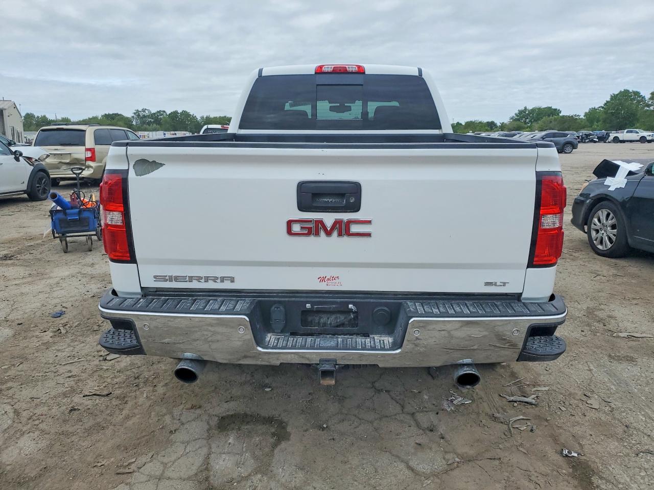2015 Gmc Sierra K1500 Slt White vin: 3GTU2VECXFG254900