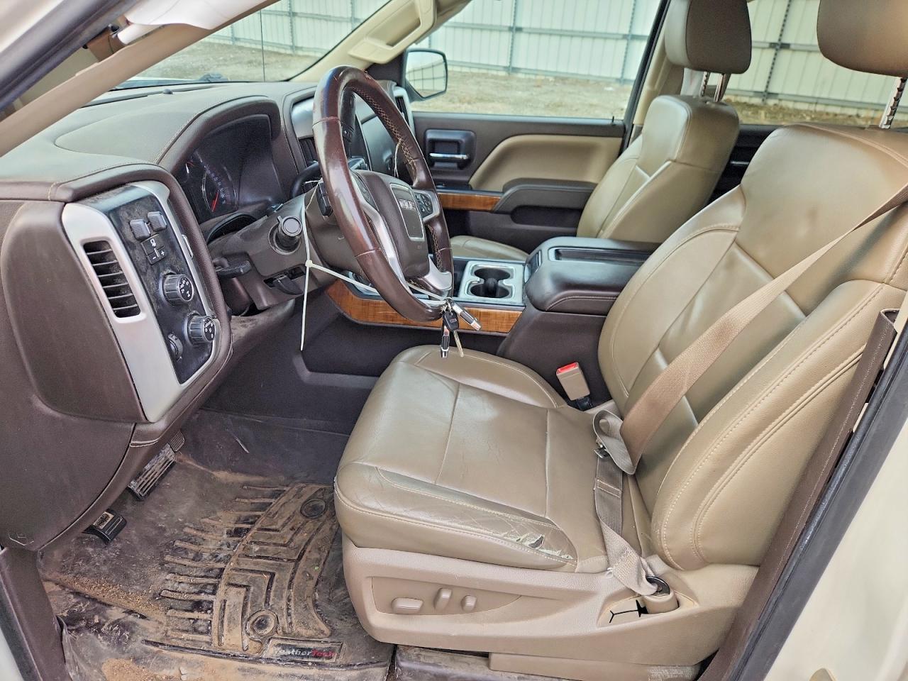 2015 Gmc Sierra K1500 Slt White vin: 3GTU2VECXFG292921