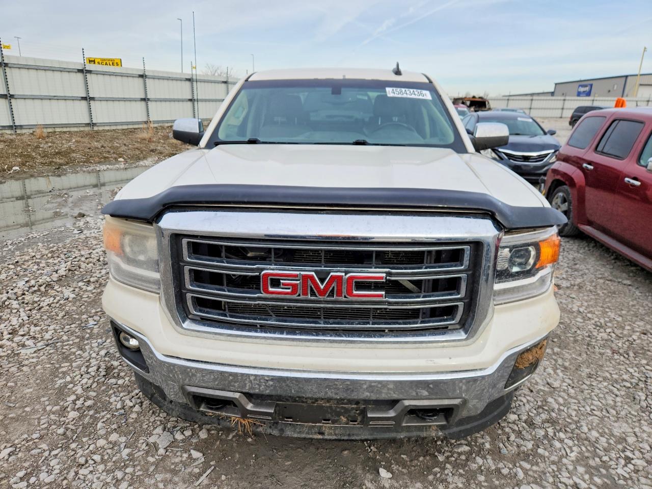 2015 Gmc Sierra K1500 Slt White vin: 3GTU2VECXFG292921