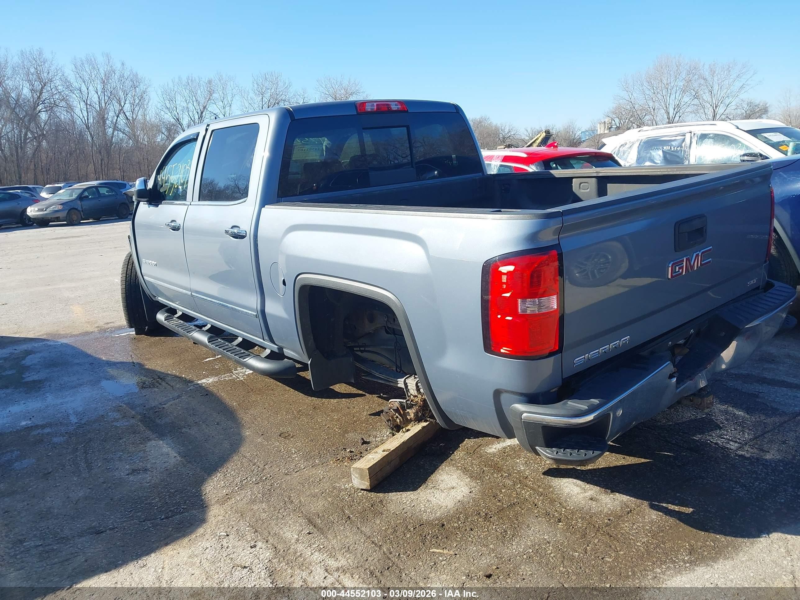 2015 Gmc Sierra 1500 Slt Gray vin: 3GTU2VECXFG299304