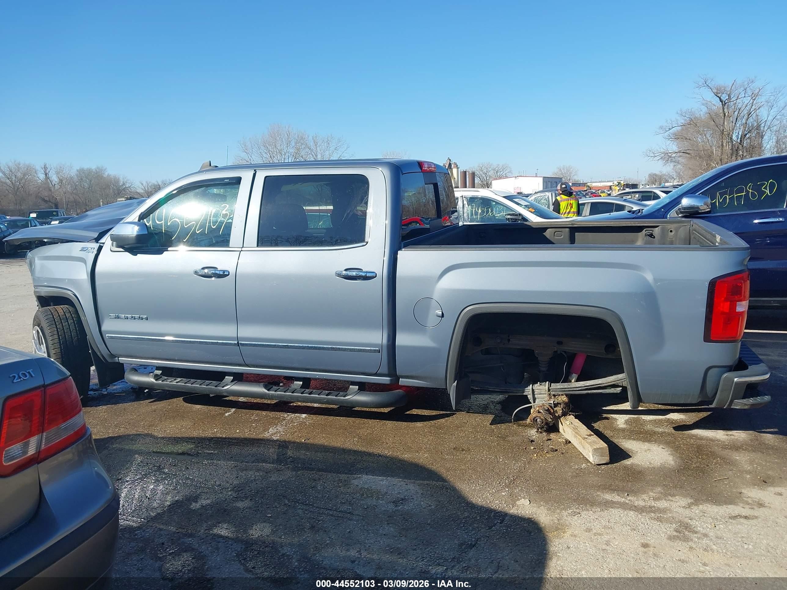 2015 Gmc Sierra 1500 Slt Gray vin: 3GTU2VECXFG299304