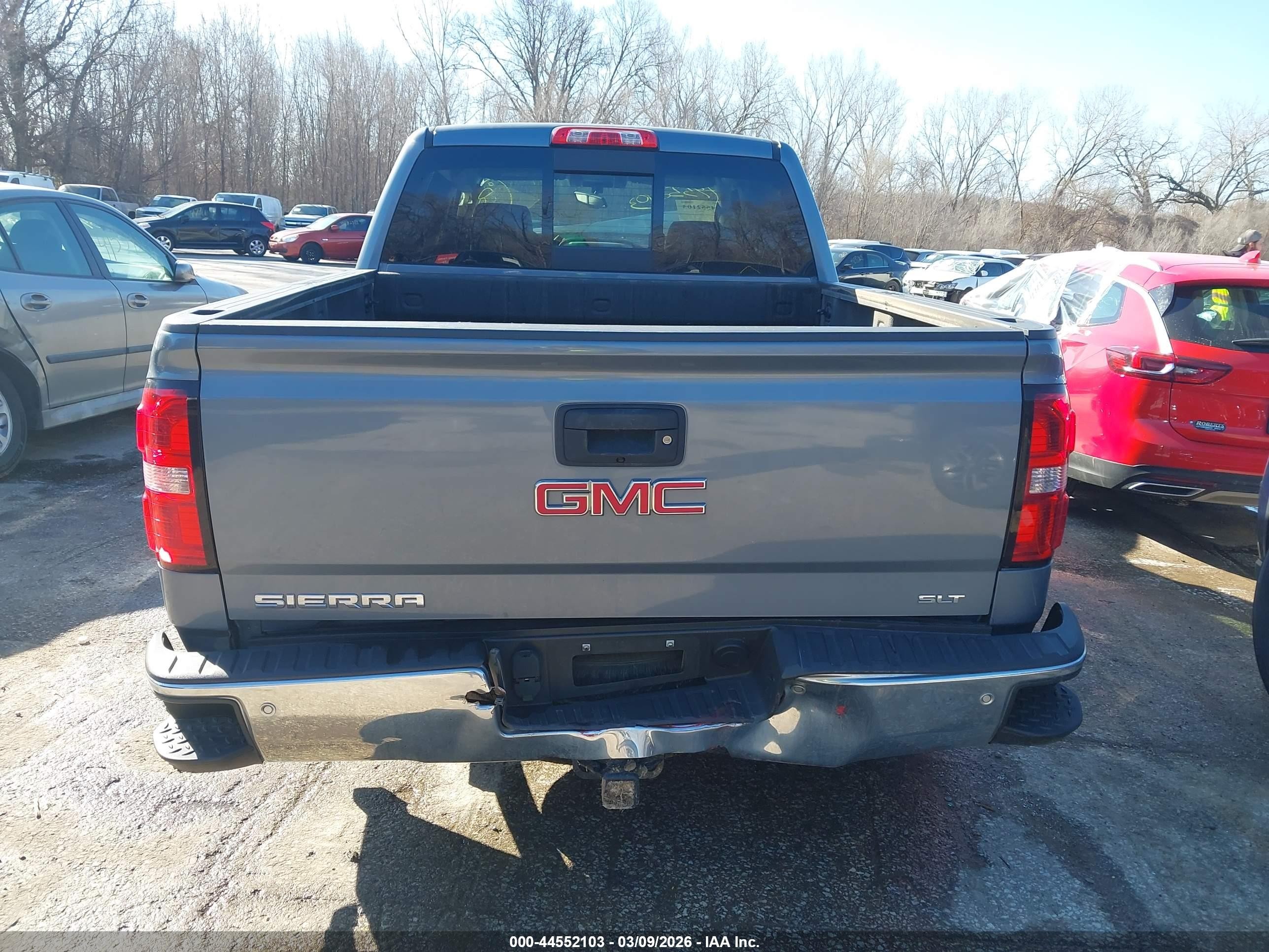 2015 Gmc Sierra 1500 Slt Gray vin: 3GTU2VECXFG299304