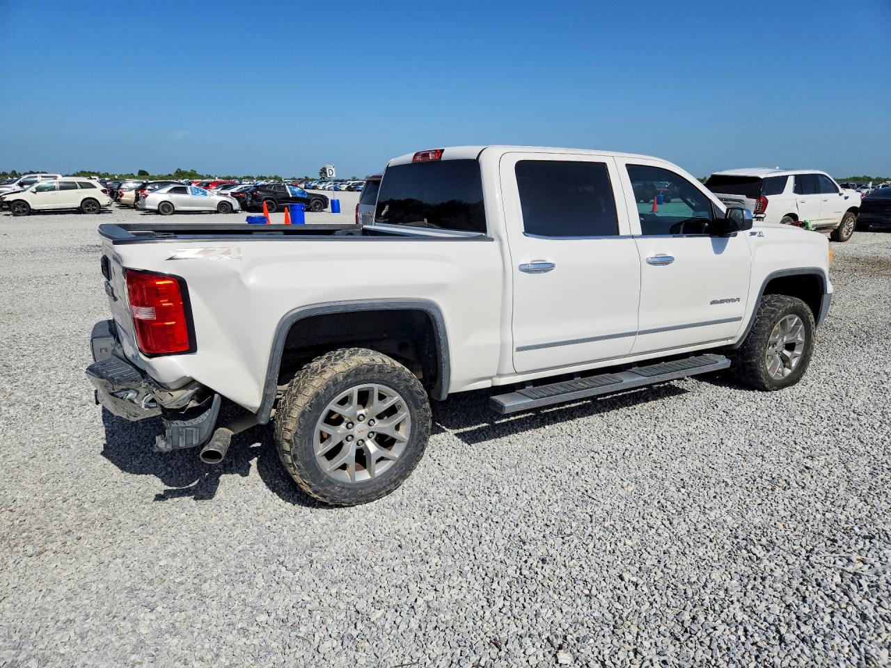 2015 Gmc Sierra K1500 Slt White vin: 3GTU2VECXFG320135