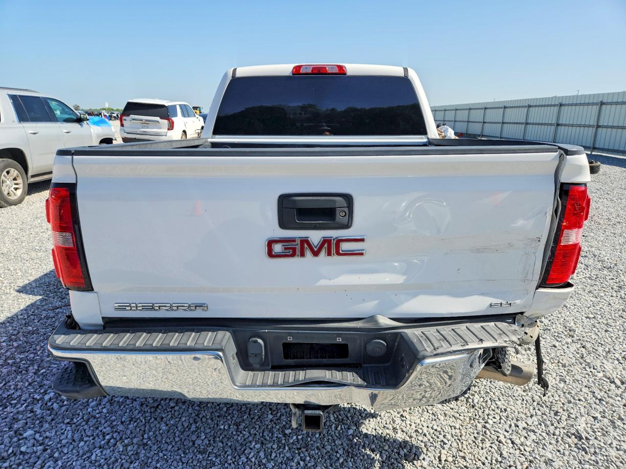 2015 Gmc Sierra K1500 Slt White vin: 3GTU2VECXFG320135